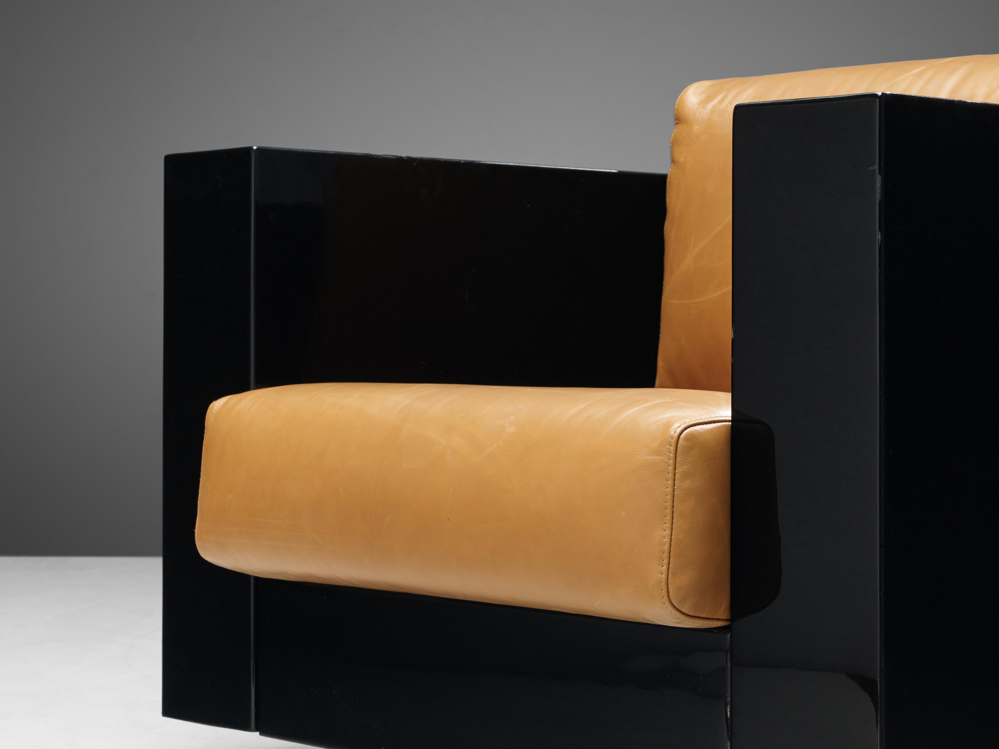 Pair of Lounge Chairs by Lella & Massimo Vignelli In Good Condition In Waalwijk, NL