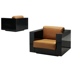 Pair of Lounge Chairs by Lella & Massimo Vignelli