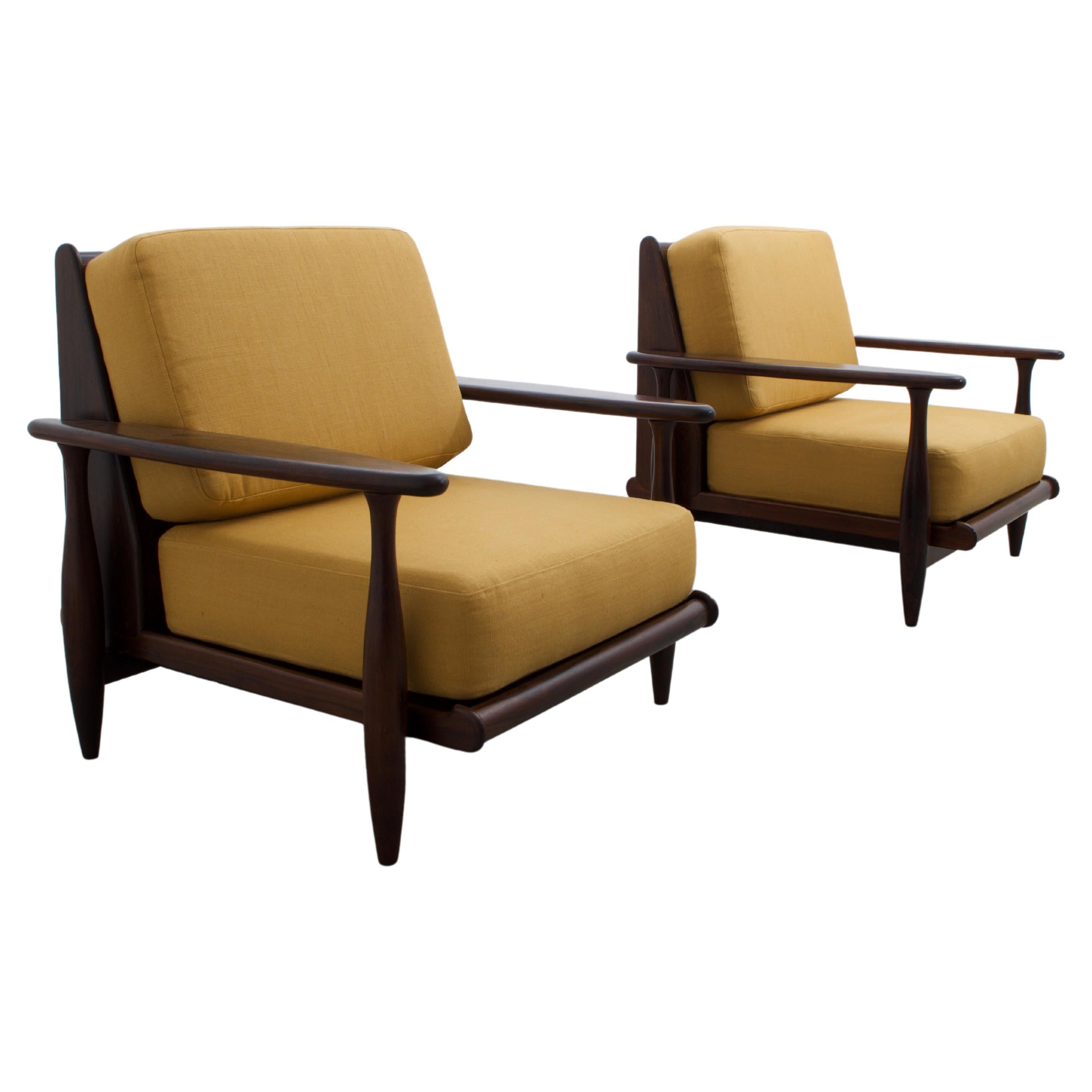 Pair of Lounge Chairs by Liceu de Artes e Ofícios, 1960's, Brazilian Mid-Century