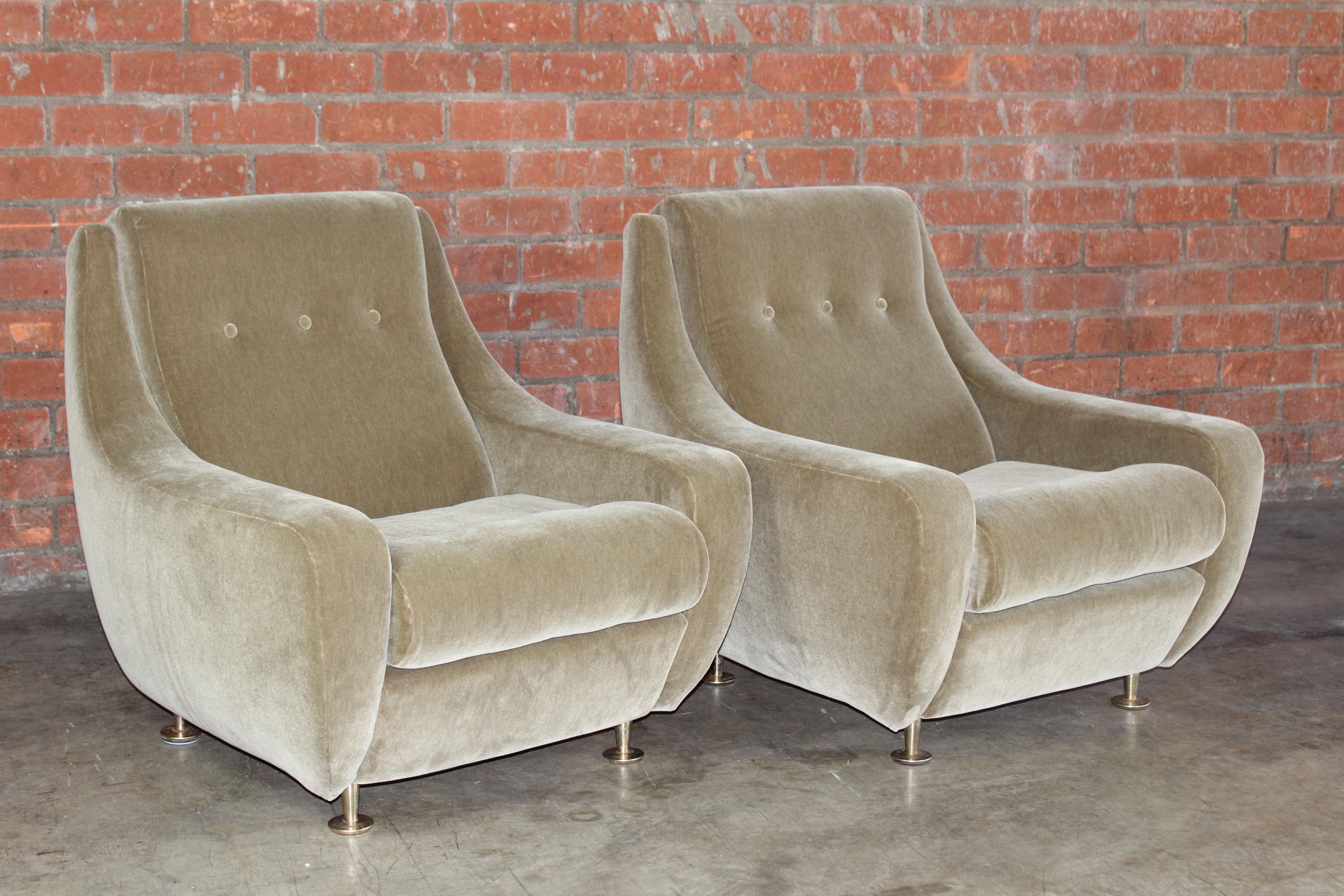 Pair of Lounge Chairs in the Style of Marco Zanuso for Arflex, Italy, 1960s 4