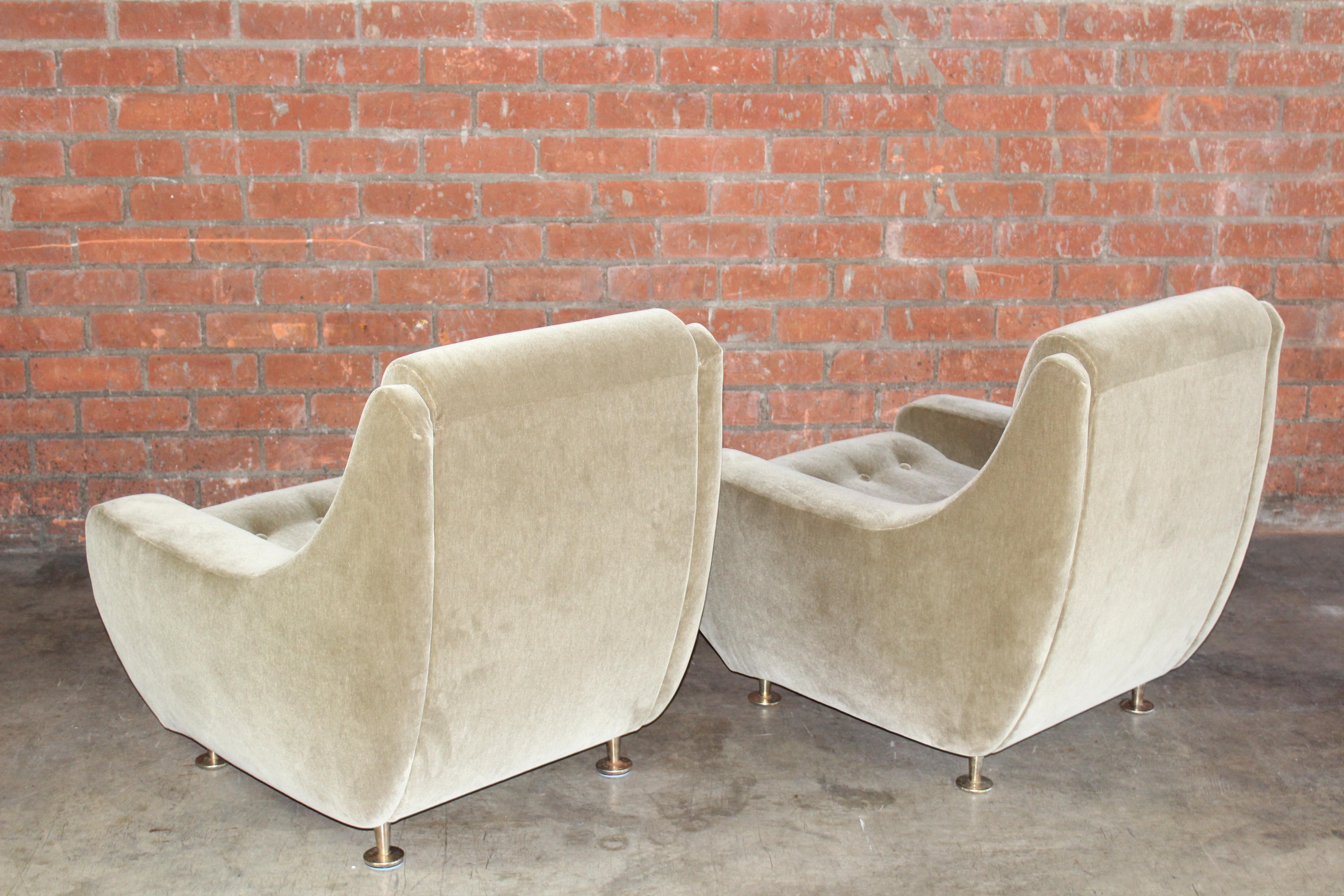 Pair of Lounge Chairs in the Style of Marco Zanuso for Arflex, Italy, 1960s 8