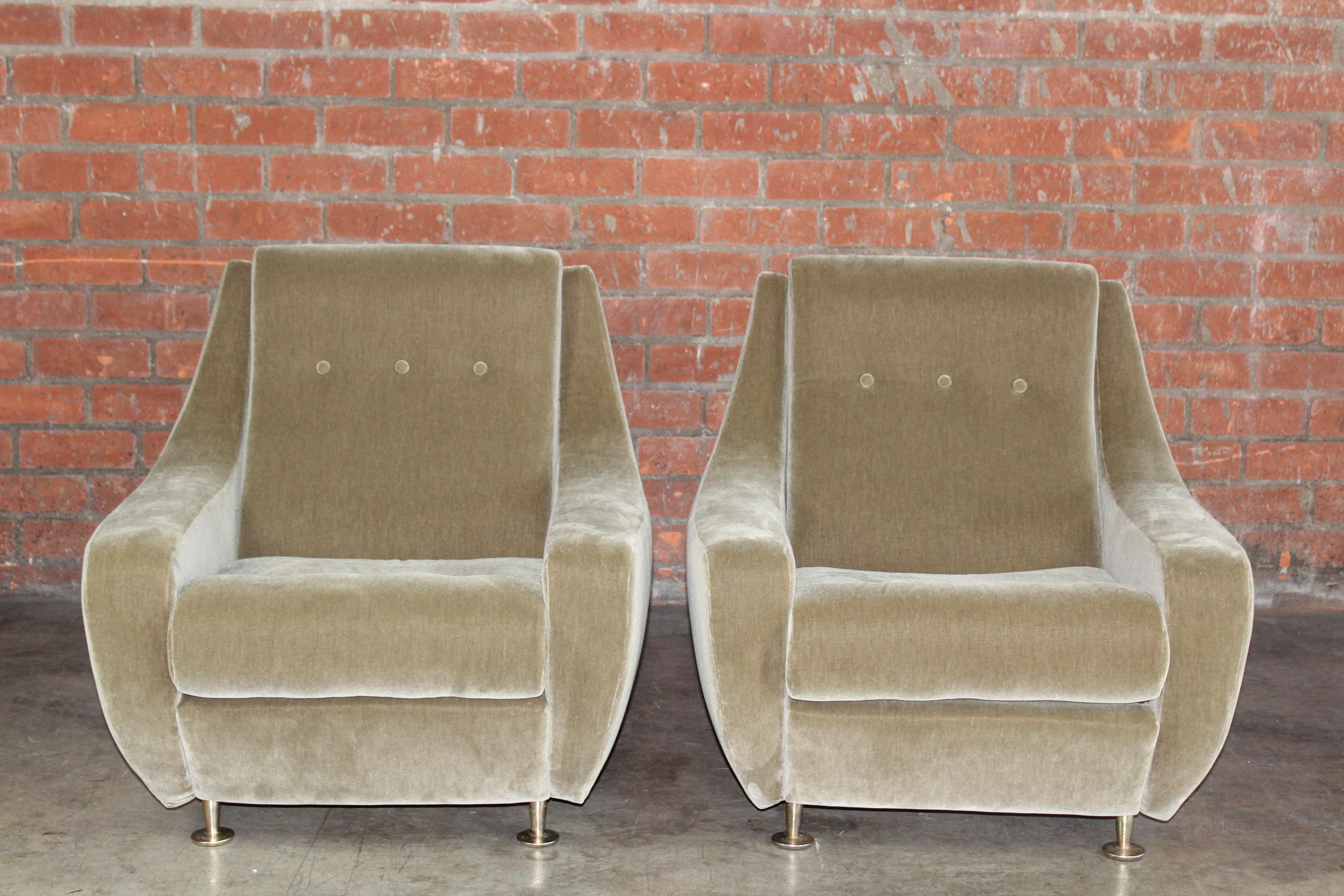 Pair of Lounge Chairs in the Style of Marco Zanuso for Arflex, Italy, 1960s 2