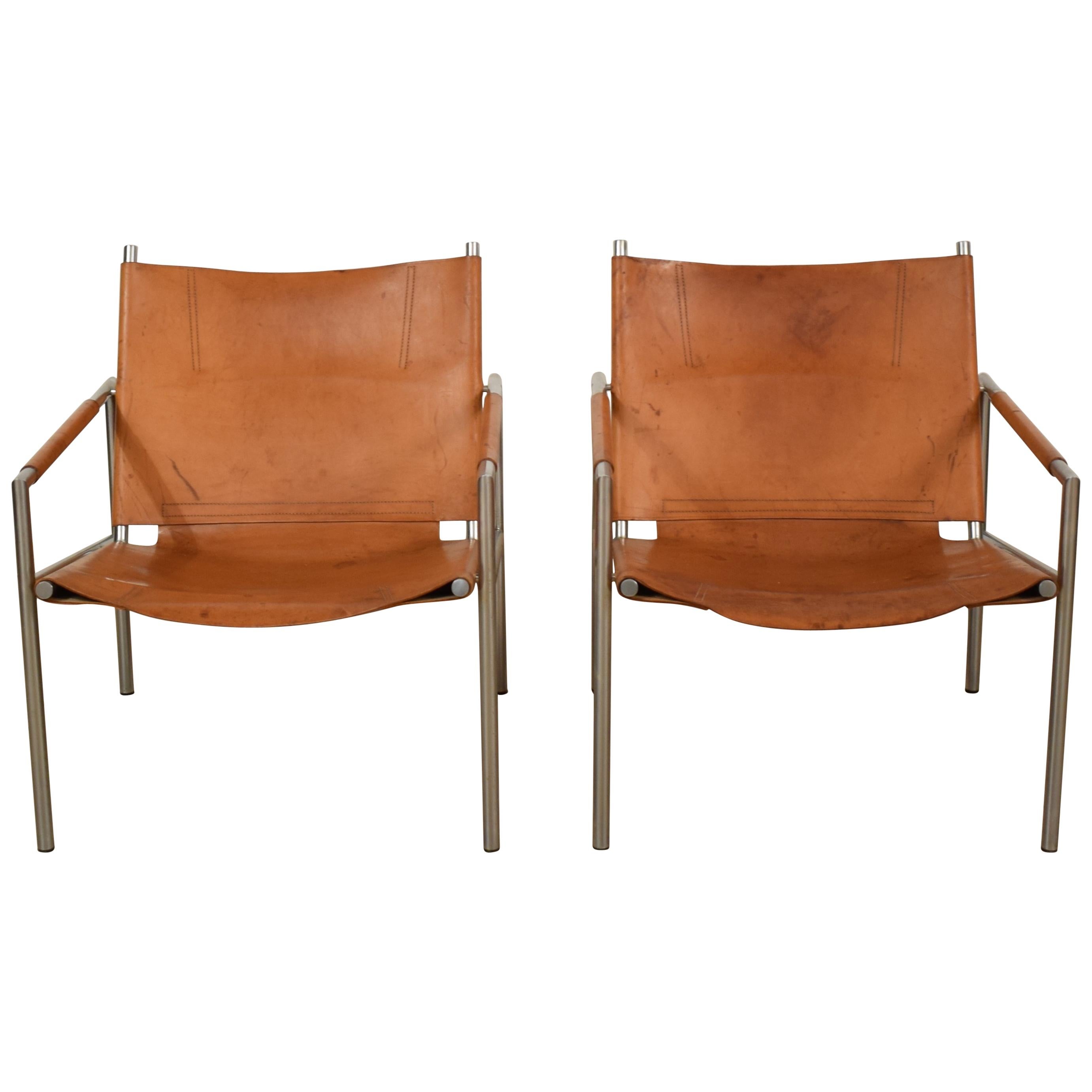 Pair of Lounge Chairs by Martin Visser, Model 'SZ02' for 't Spectrum Bergeijk