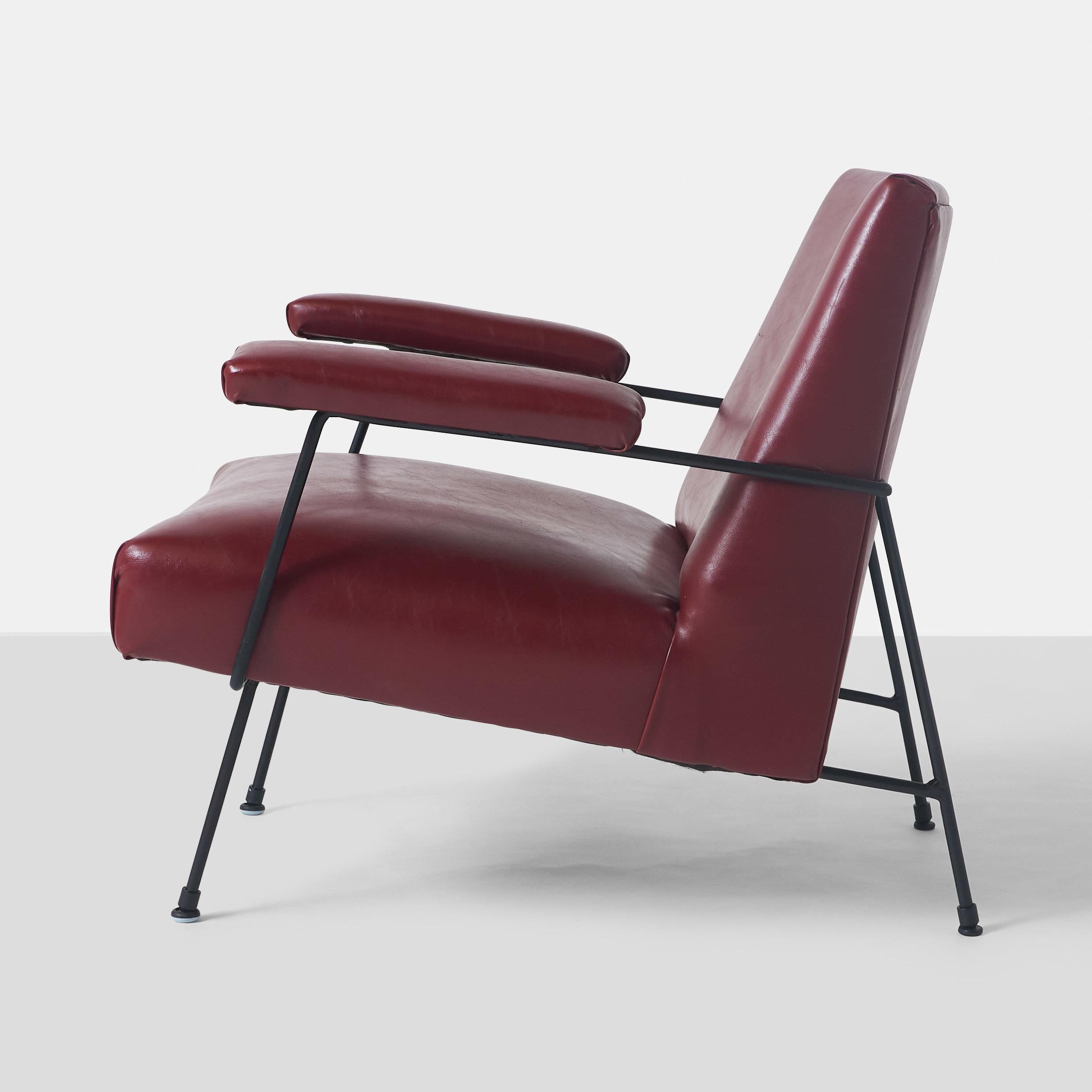 American Pair of Lounge Chairs by Milo Baughman for Pacific Iron For Sale