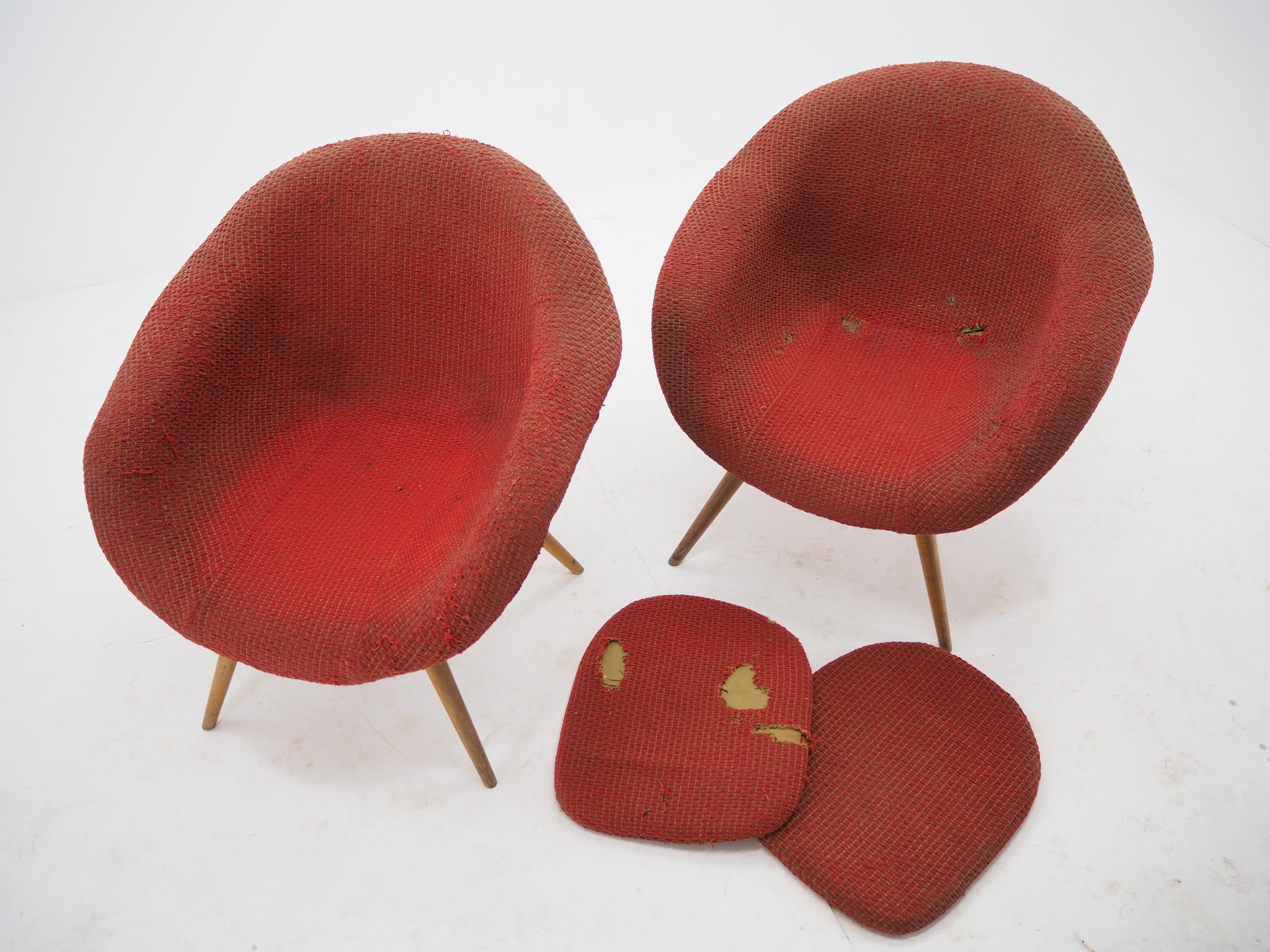Pair of Lounge Chairs by Miroslav Navratil, 1960s 5