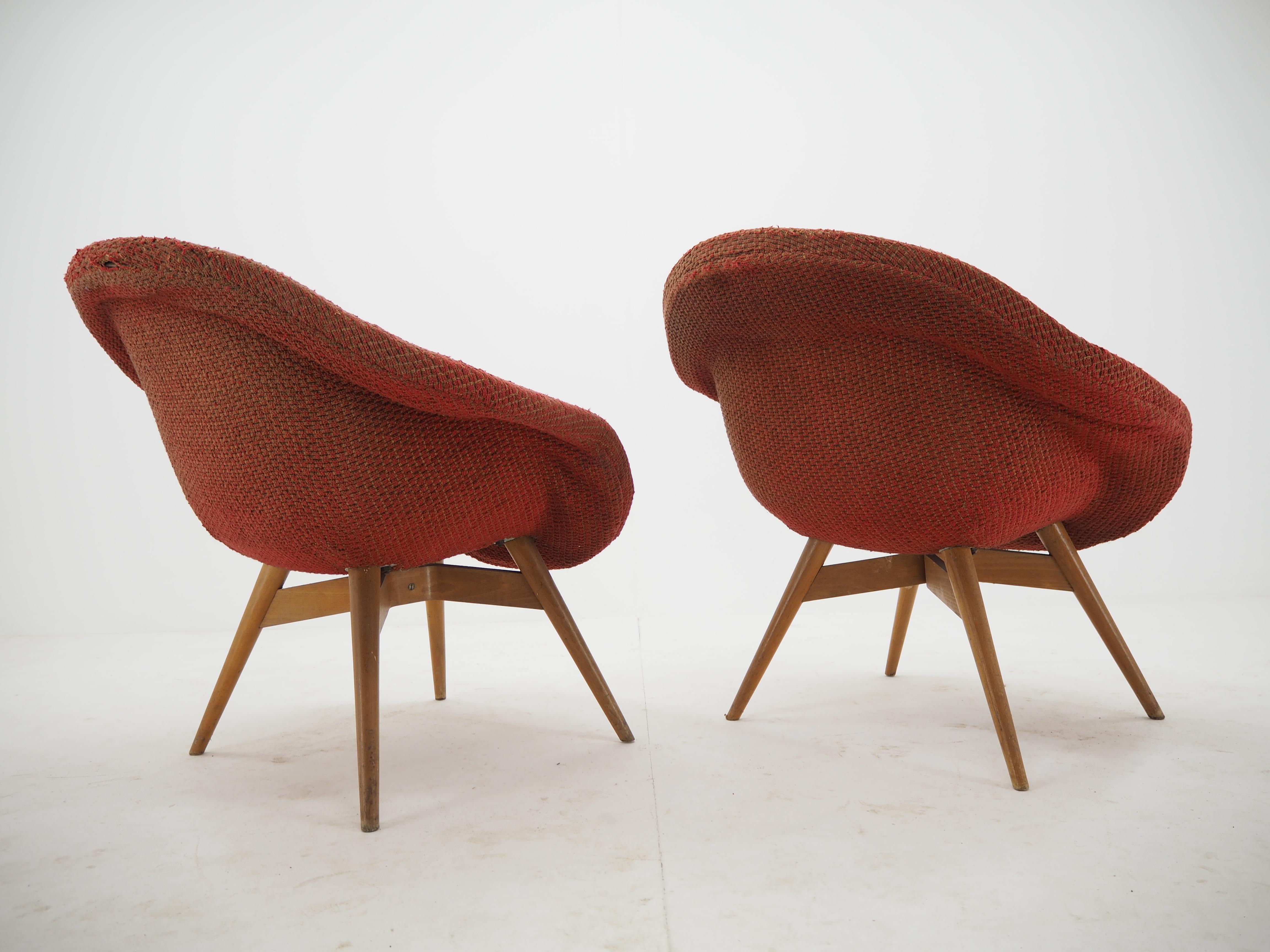 Pair of Lounge Chairs by Miroslav Navratil, 1960s 2