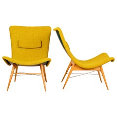 Pair of Lounge Chairs by Miroslav Navratil for Český Nábytek, 1959