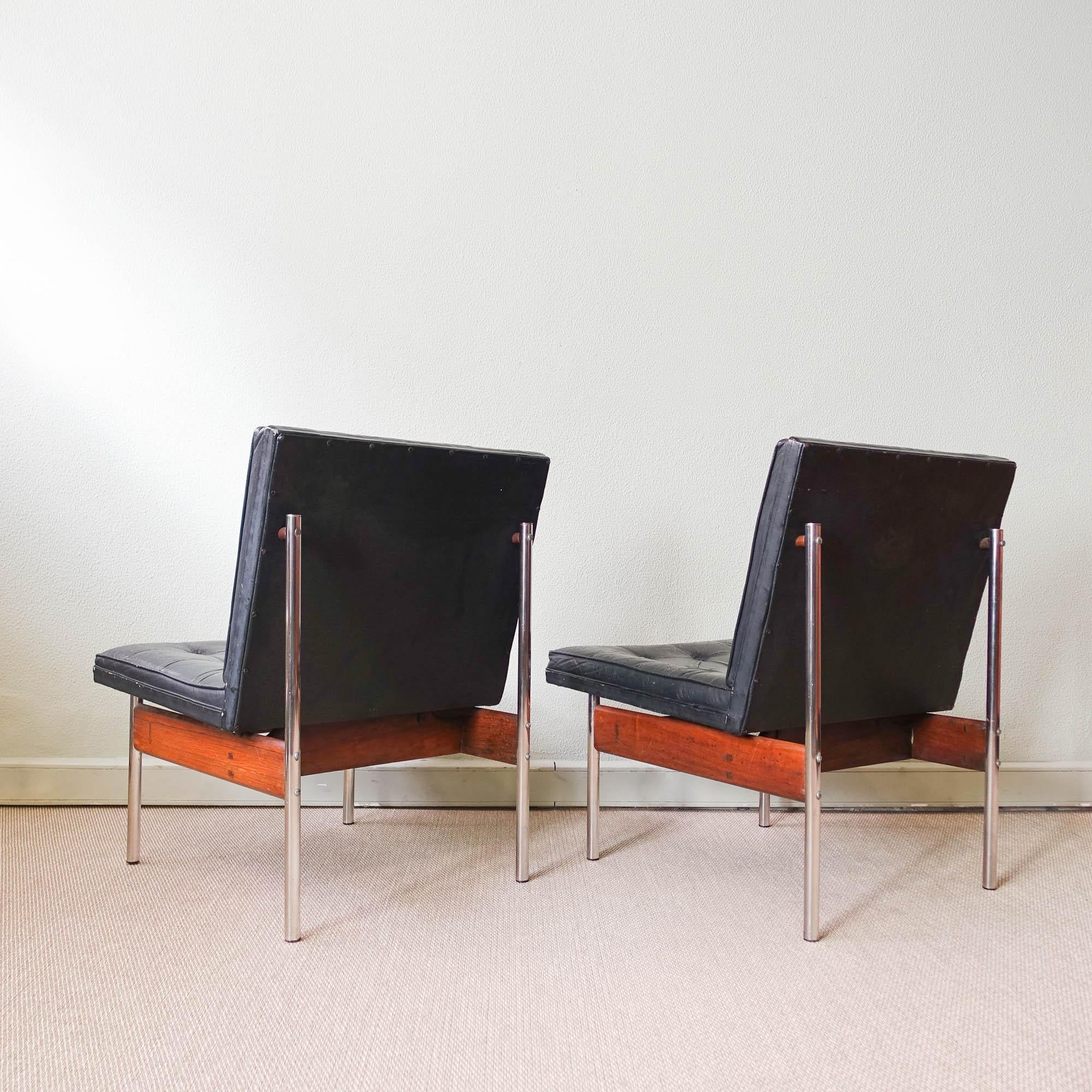 Brazilian Pair of Lounge Chairs by Móveis Cimo, 1970's For Sale