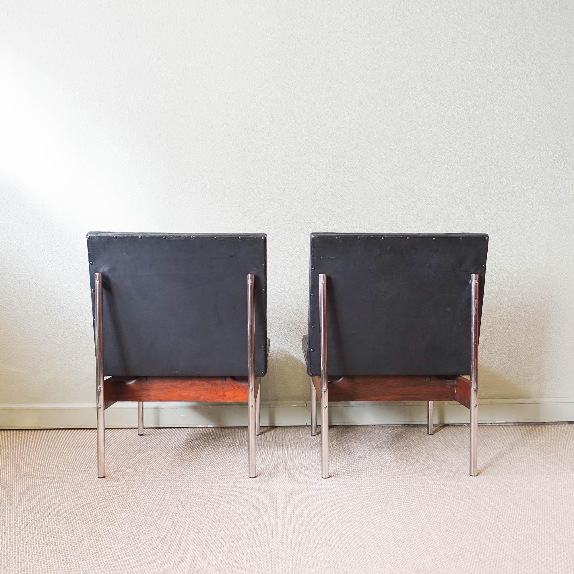 Pair of Lounge Chairs by Móveis Cimo, 1970's In Good Condition For Sale In Lisboa, PT