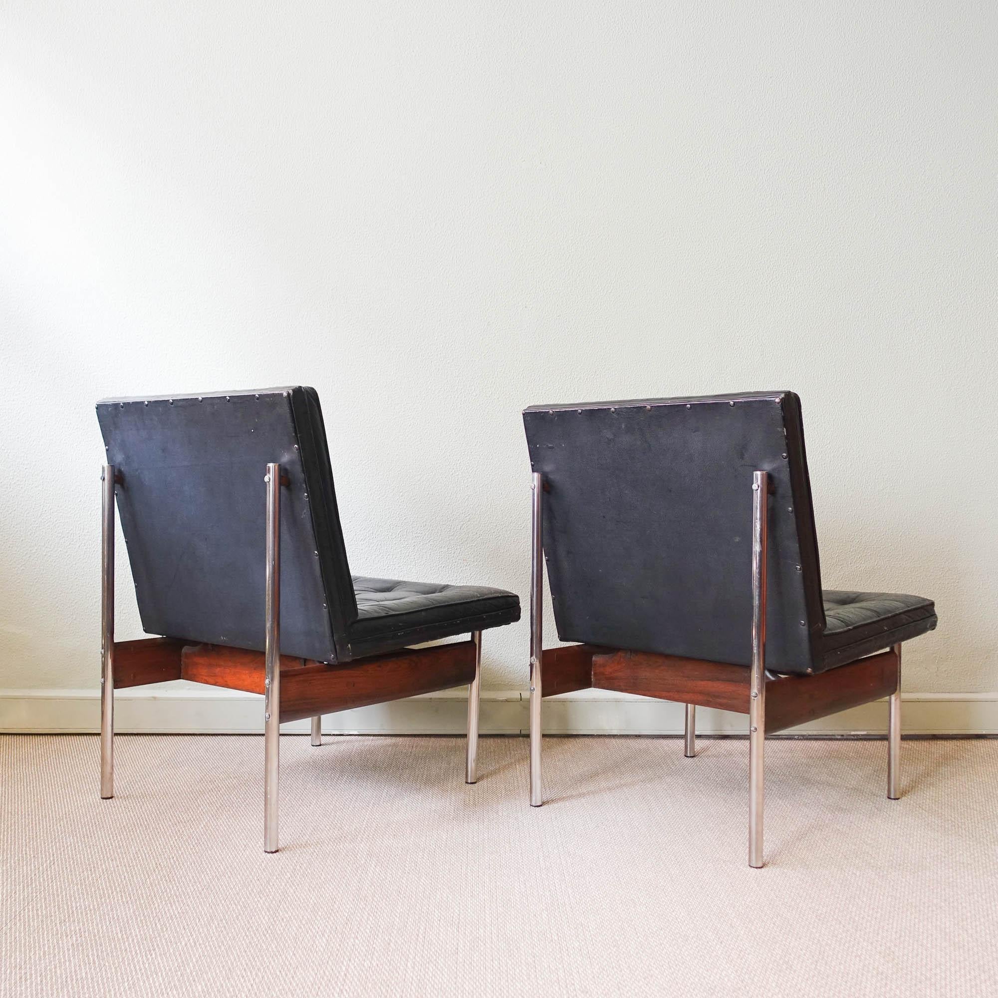 Late 20th Century Pair of Lounge Chairs by Móveis Cimo, 1970's For Sale