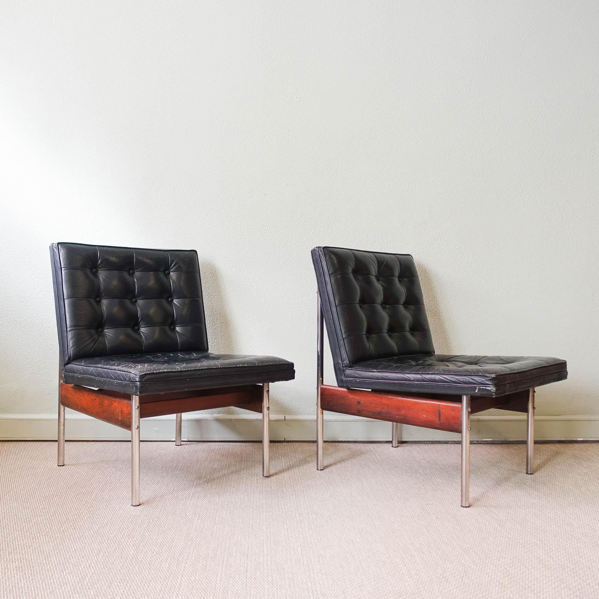 Pair of Lounge Chairs by Móveis Cimo, 1970's For Sale 1