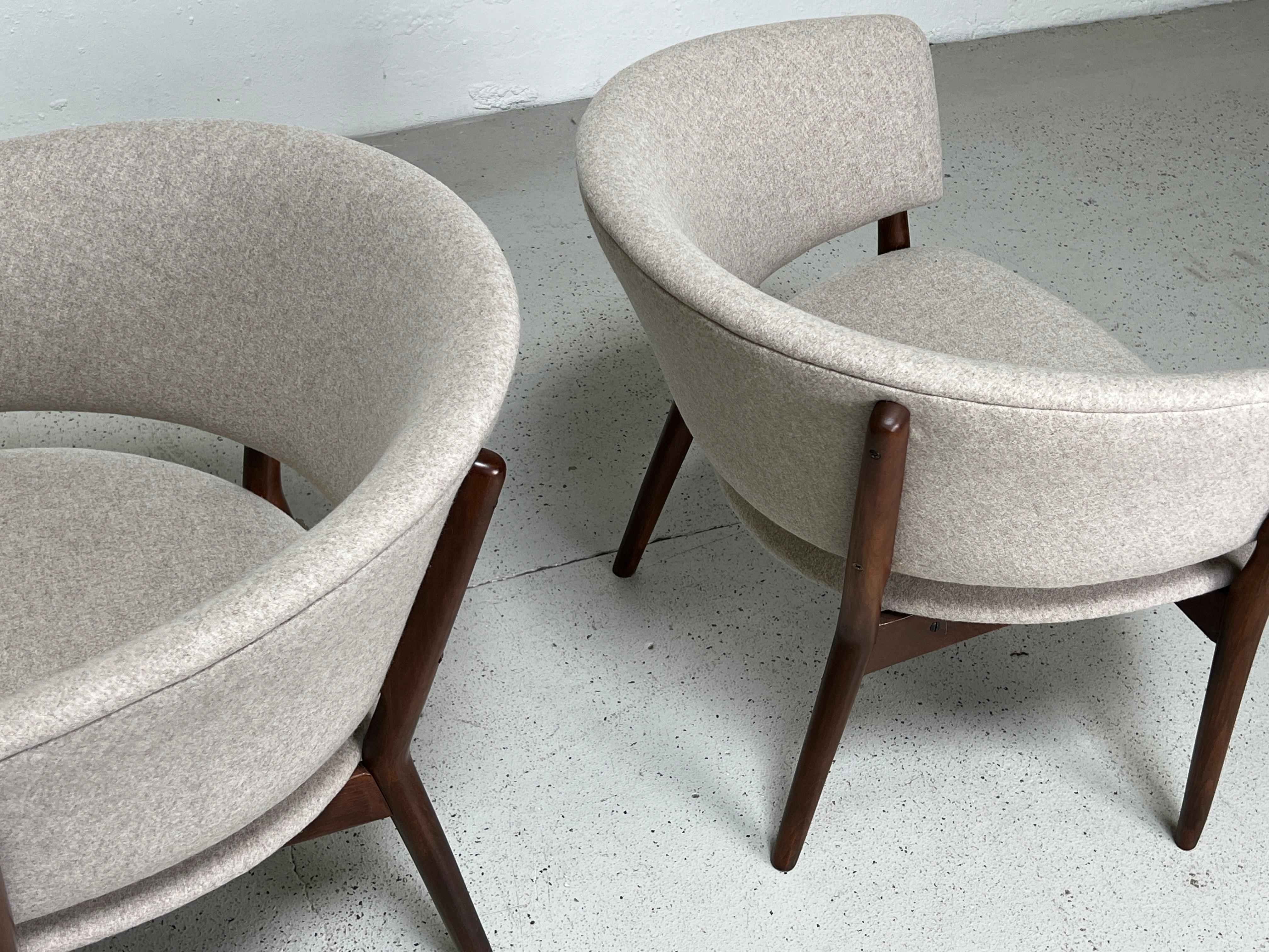 Pair of Lounge Chairs by Nanna Ditzel For Sale 5
