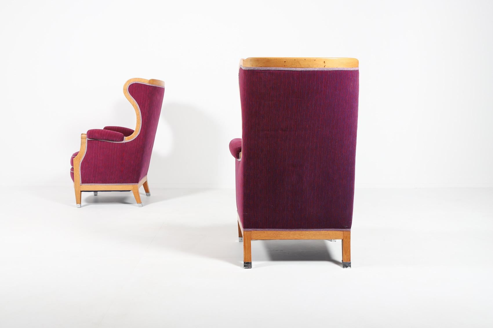 Mid-20th Century Pair of Lounge Chairs by Oscar Nilsson, Sweden 1960’s For Sale