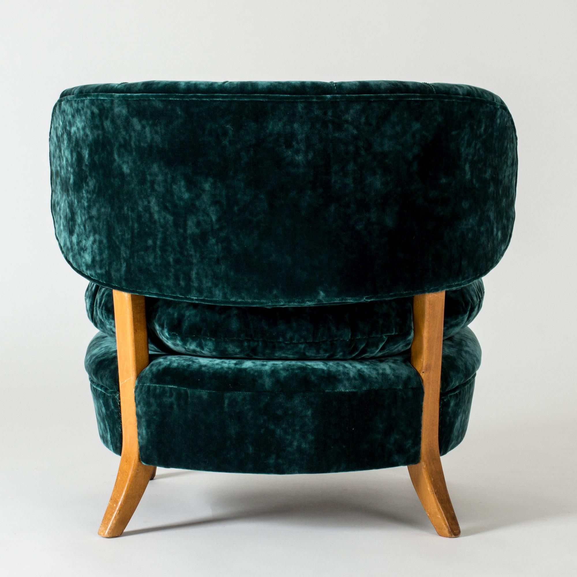 Milieu du XXe siècle Paire de fauteuils de salon par Otto Schulz, Boet, Suède, années 1940 en vente