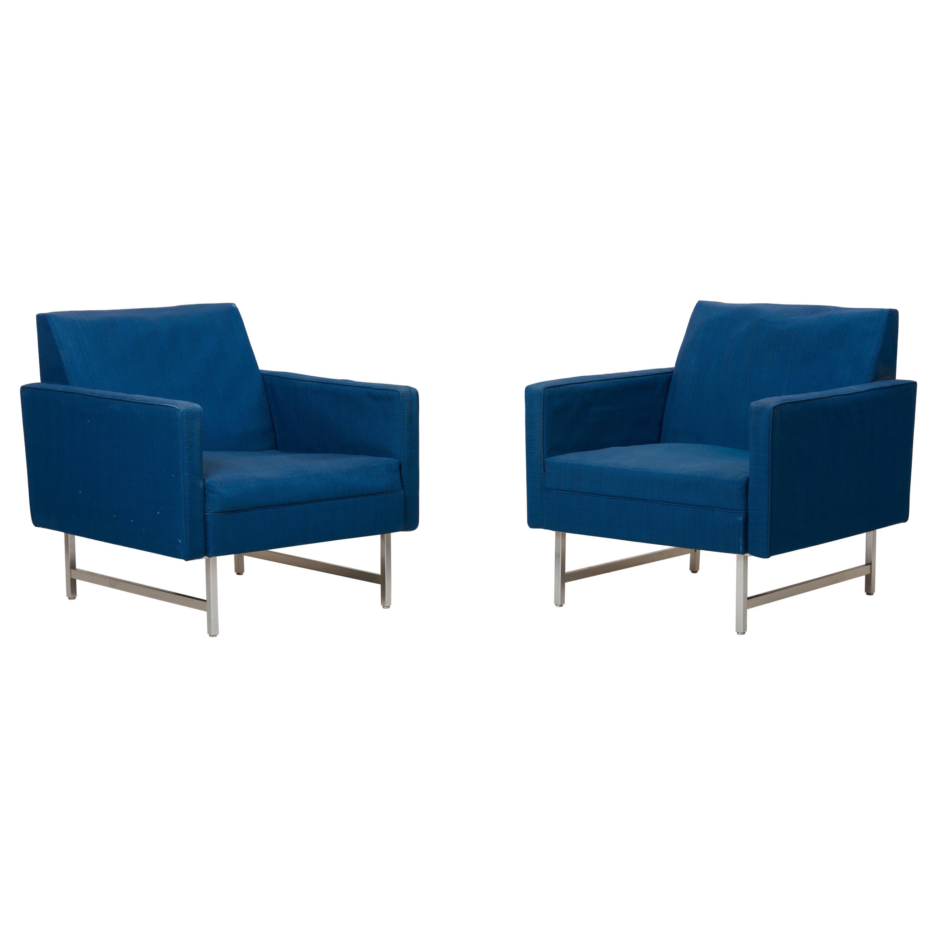 Pair of Lounge Chairs by Paul McCobb for Directional upholstery needed