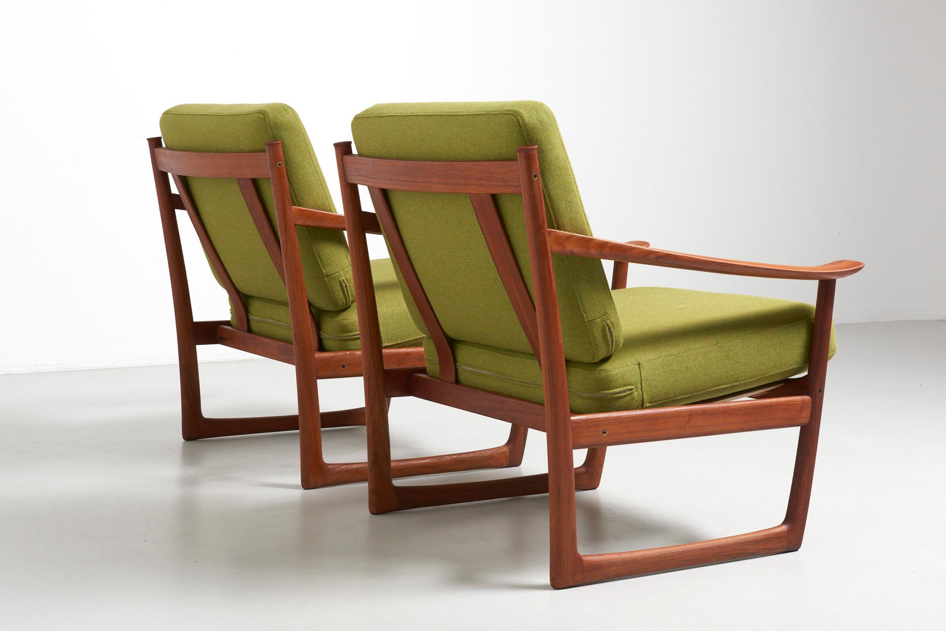 Danish Pair of Lounge Chairs by Peter Hvidt & Orla Mølgaard Nielsen, 1960