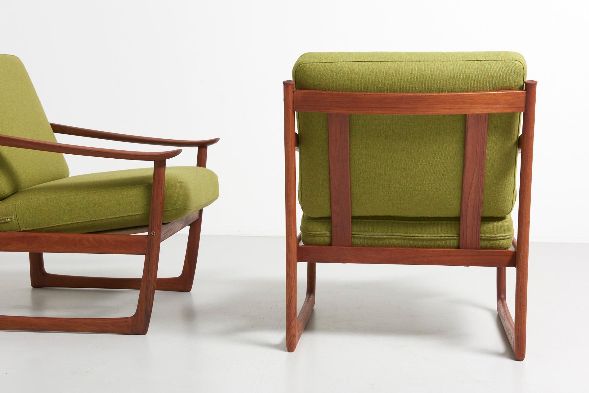 Pair of Lounge Chairs by Peter Hvidt & Orla Mølgaard Nielsen, 1960 1