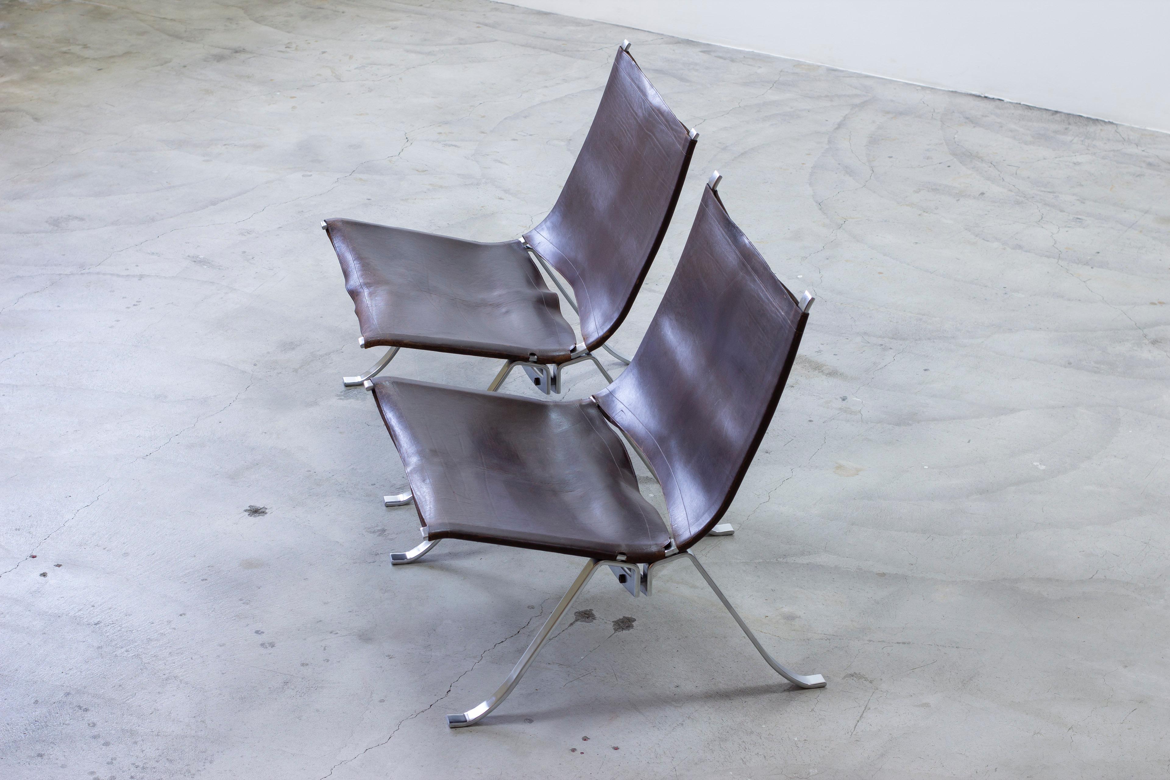 Danish Pair of lounge chairs by Preben Fabricius for Arnold Exclusiv, ca 1972 For Sale