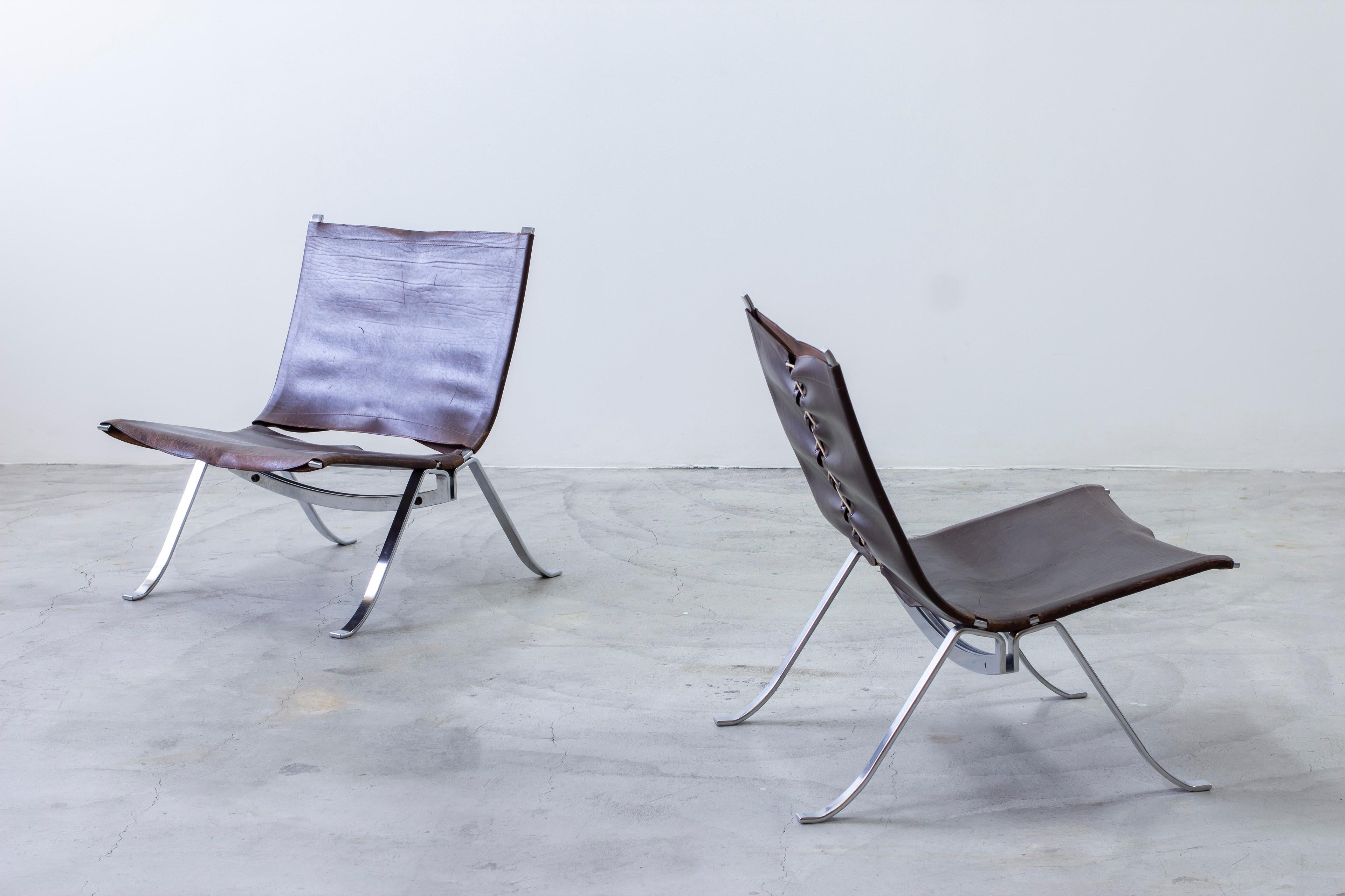 Pair of lounge chairs by Preben Fabricius for Arnold Exclusiv, ca 1972 In Good Condition For Sale In Hägersten, SE