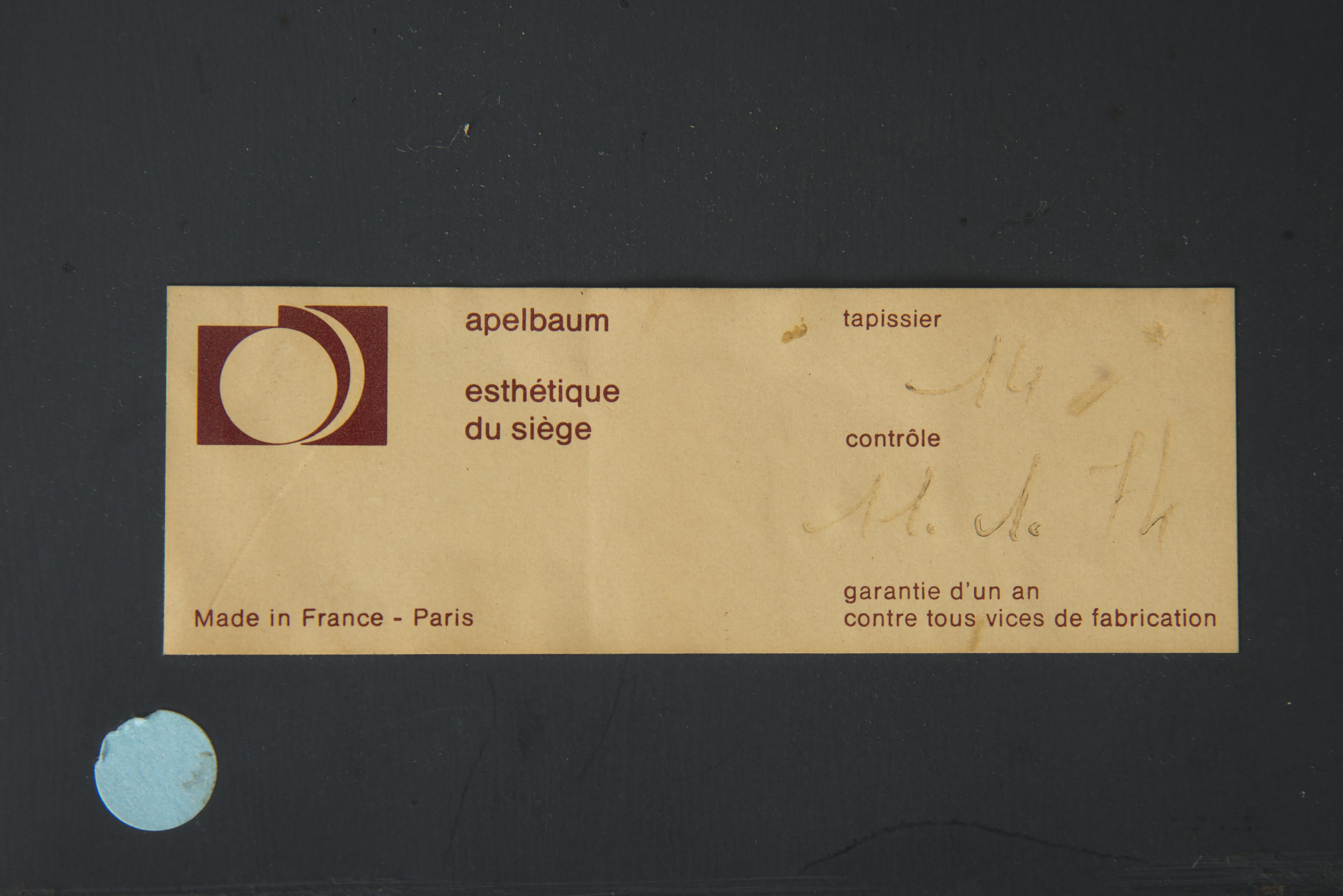 Ein Paar Loungesessel von Raphael Raffel, P.T.T. Frankreich 1974 (Ende des 20. Jahrhunderts) im Angebot