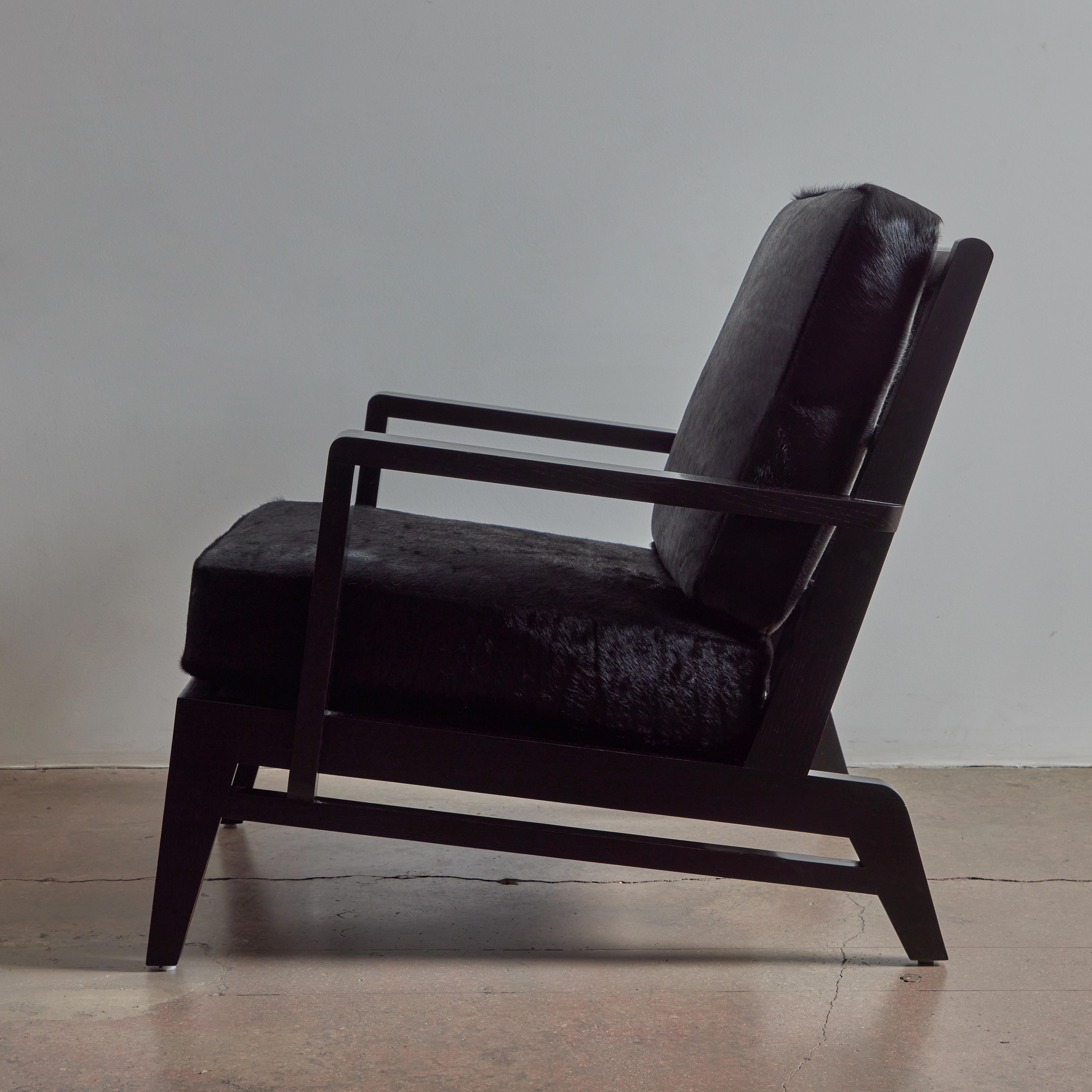Oak Pair of Lounge Chairs by René Gabriel For Sale