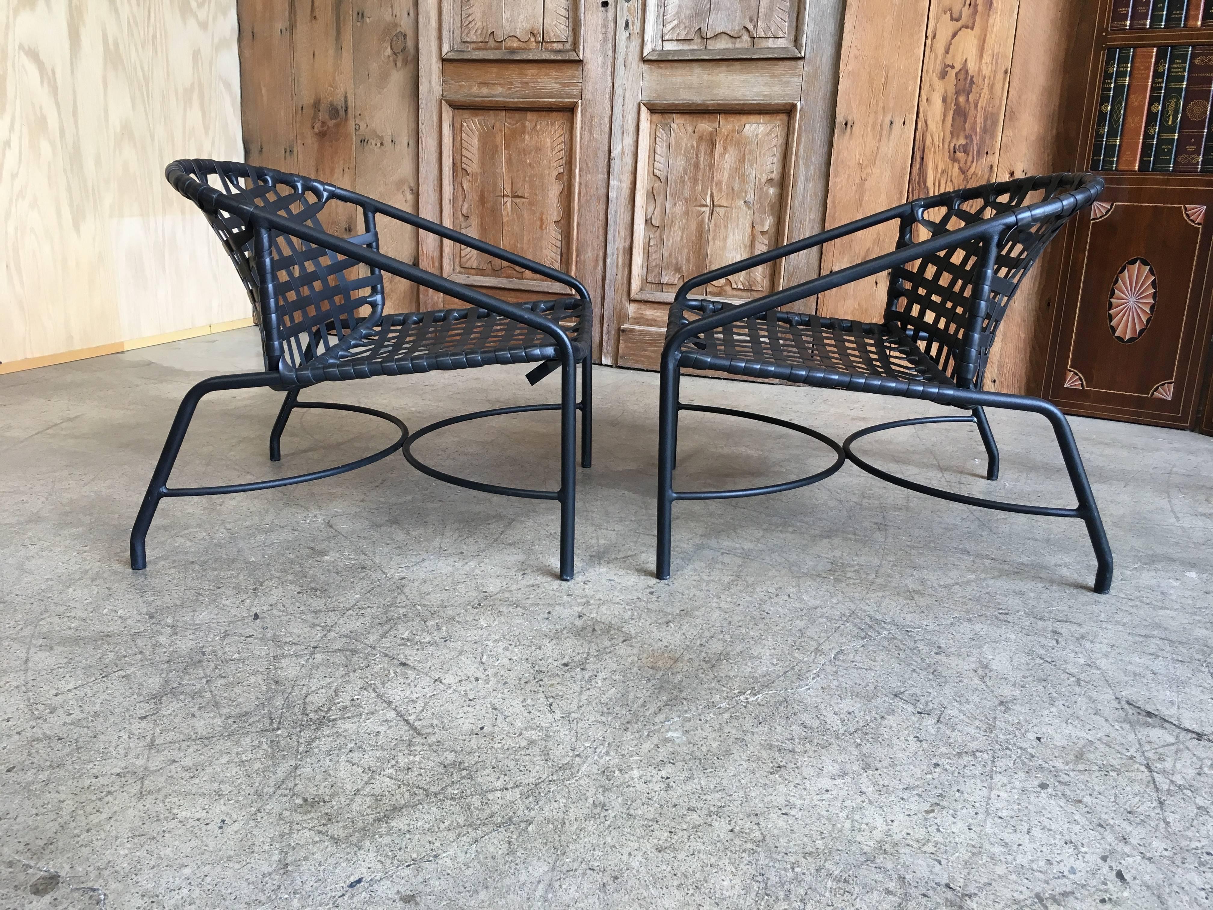 Vintage Kantan patio chairs by Brown Jordon the seat is 13.5 high.