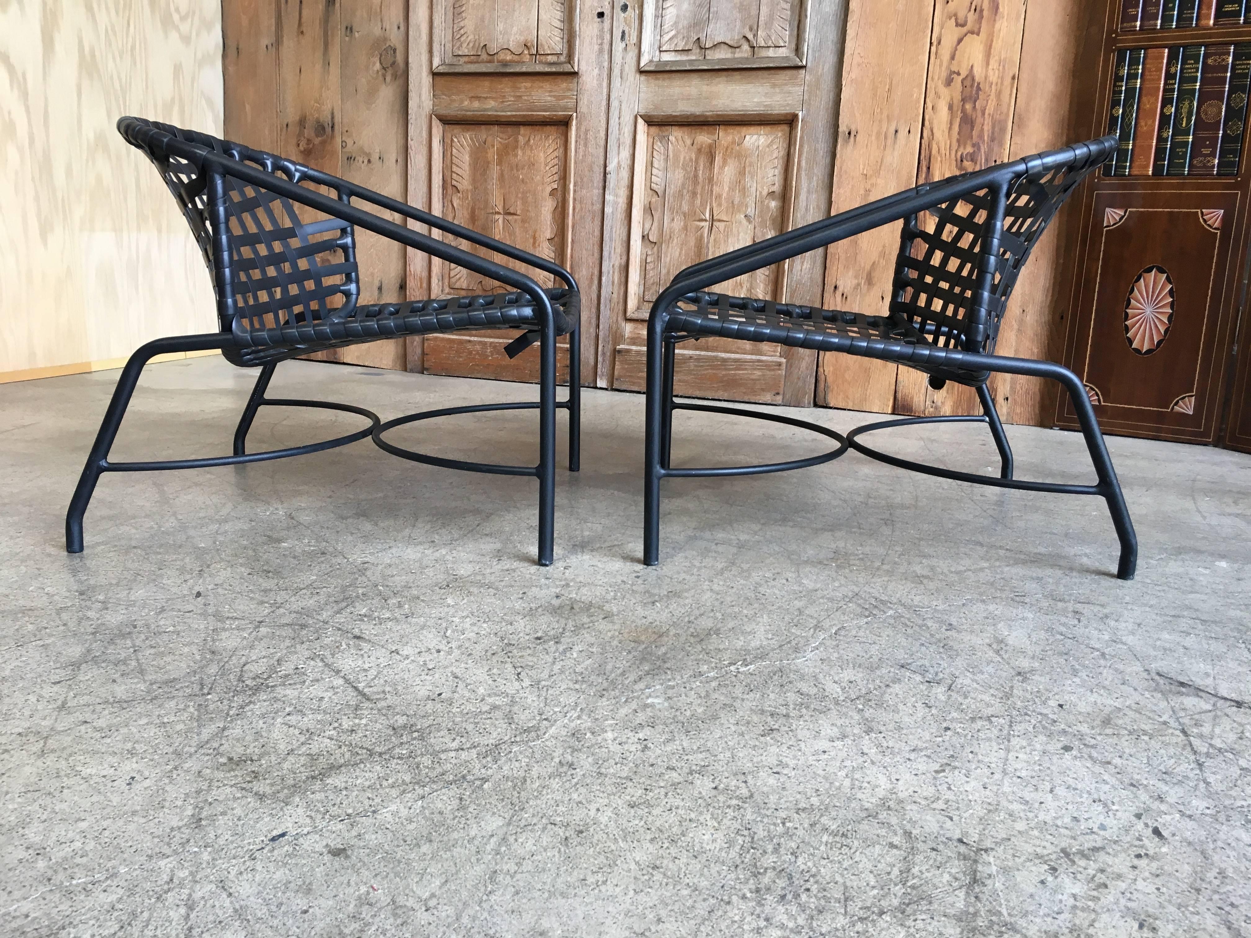 Pair of Lounge Chairs by Tadao Inouye for Brown Jordan In Good Condition In Denton, TX