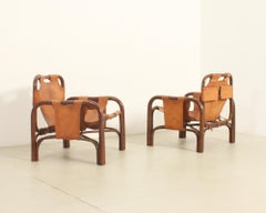 Pareja de tumbonas de Tito Agnoli para Bonacina, Italia, años 60