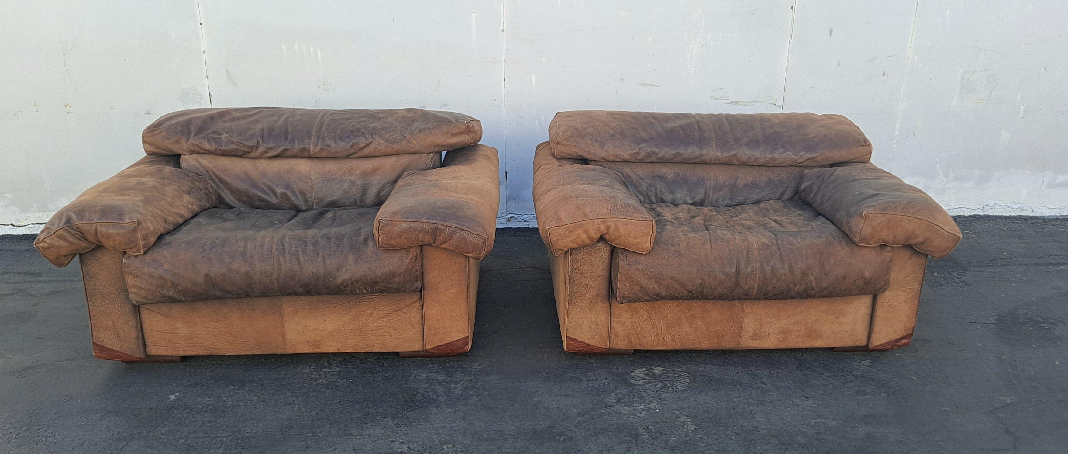 Late 20th Century Pair of Lounge Chairs by Tobia  Scarpa for the B&B Italia  For Sale