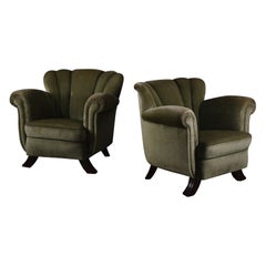Pair of lounge chairs by unknown designer, Sweden, 1940s