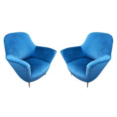 Pair of Lounge Chairs by Veronesi for ISA, Italy, 1960s