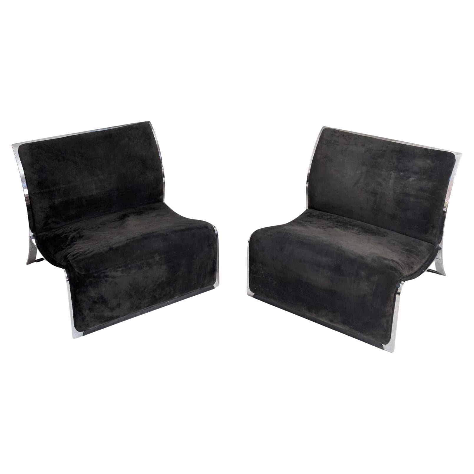 Pair of Lounge Chairs by Vittorio Introini for Saporiti, 1960s en vente