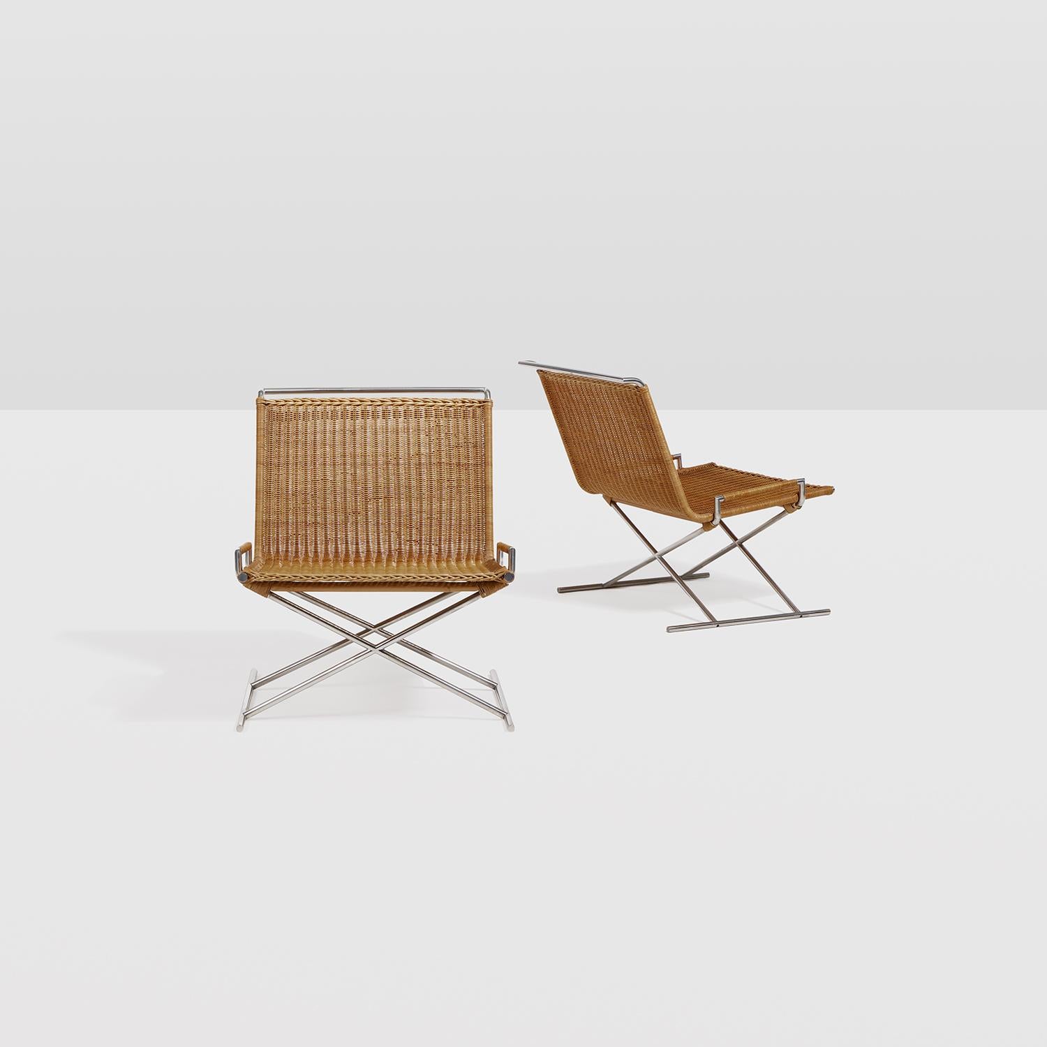 Mid-Century Modern Pair of Lounge Chairs by Ward Bennett for Brickel