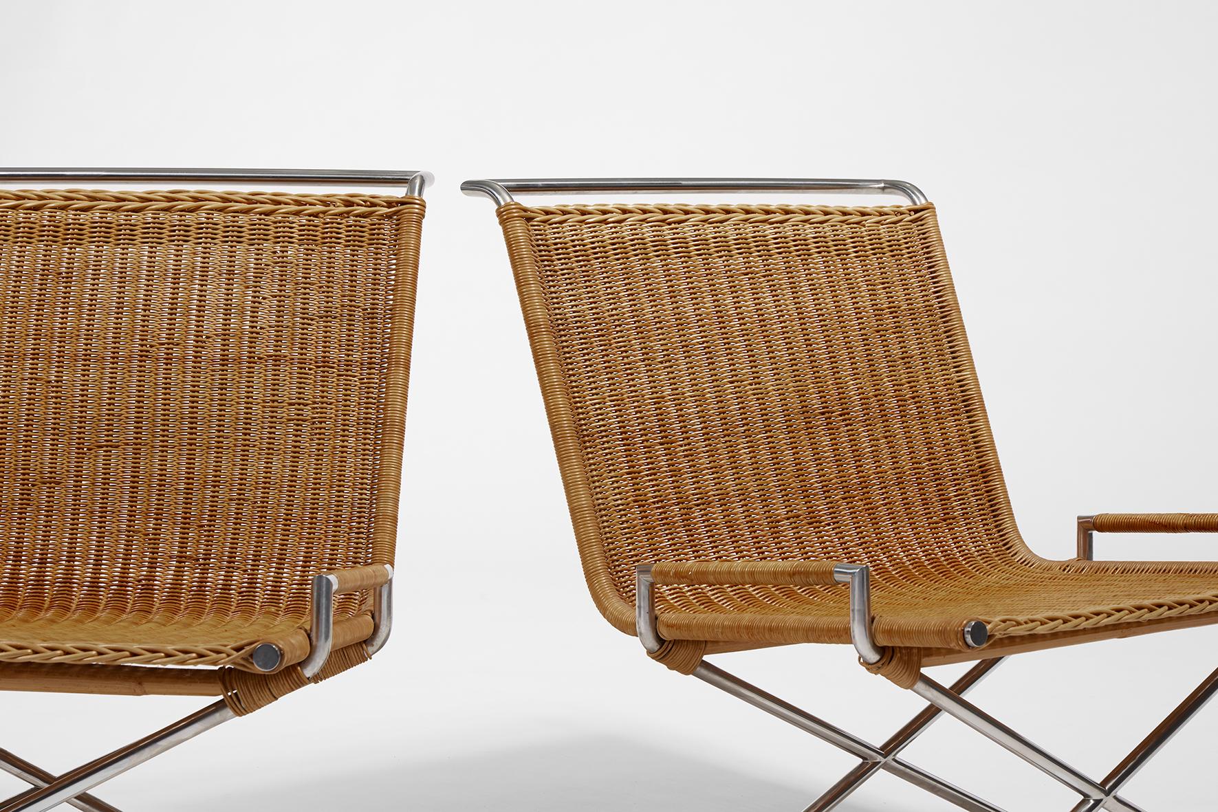 American Pair of Lounge Chairs by Ward Bennett for Brickel