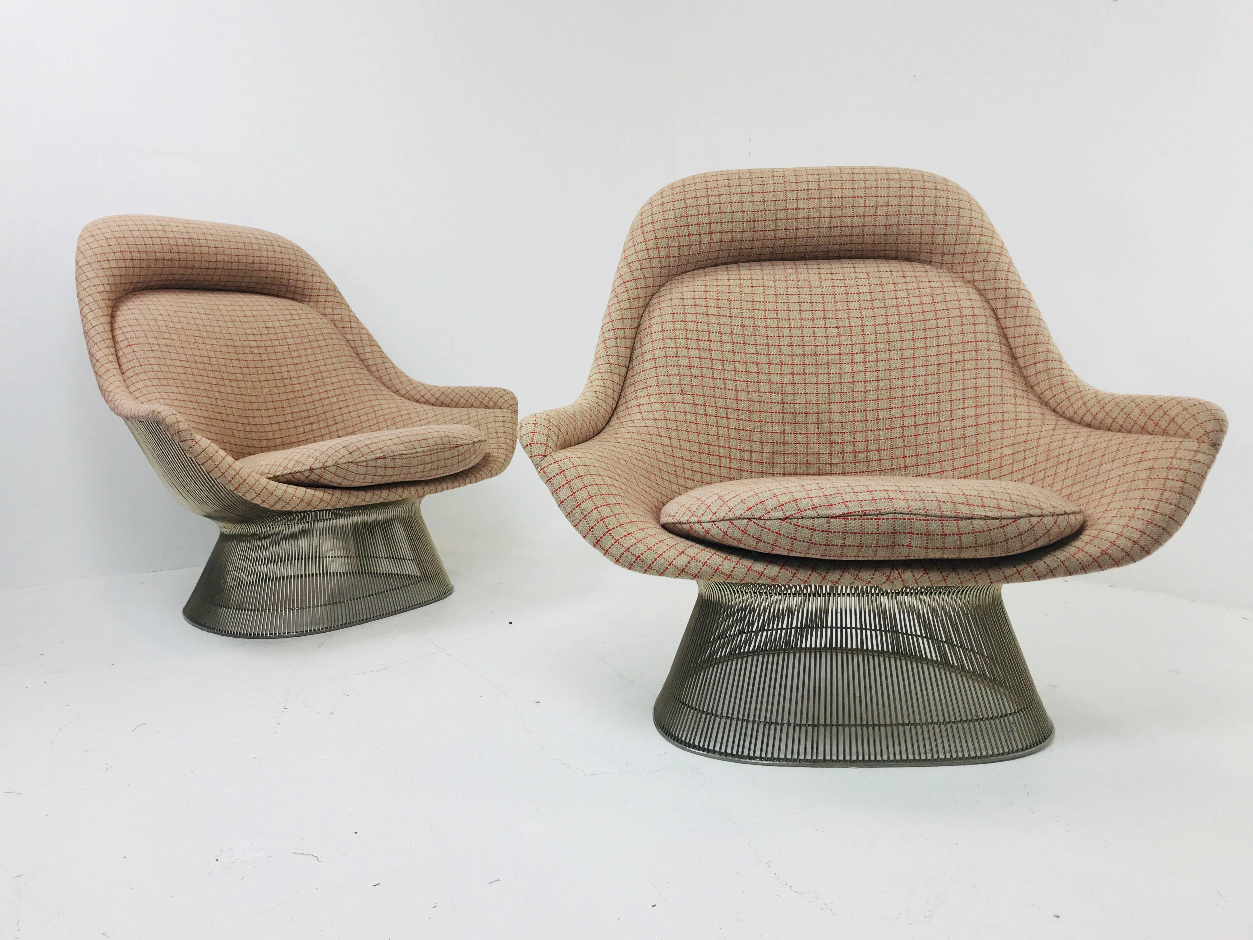 Mid-Century Modern Pair of Lounge Chairs by Warren Platner