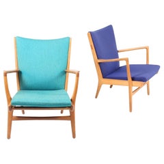 Pair of Lounge Chairs by Wegner
