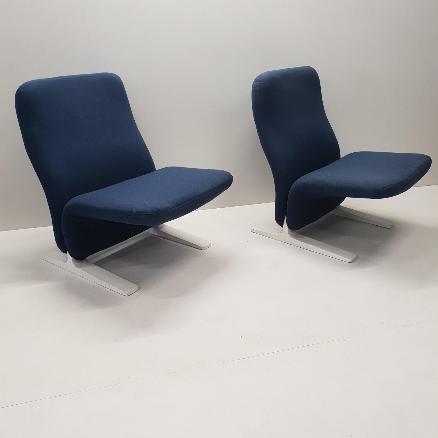 Pair of Lounge Chairs 'Concorde F780' by Pierre Paulin for Artifort, 1960s In Good Condition In Valkenswaard, NL