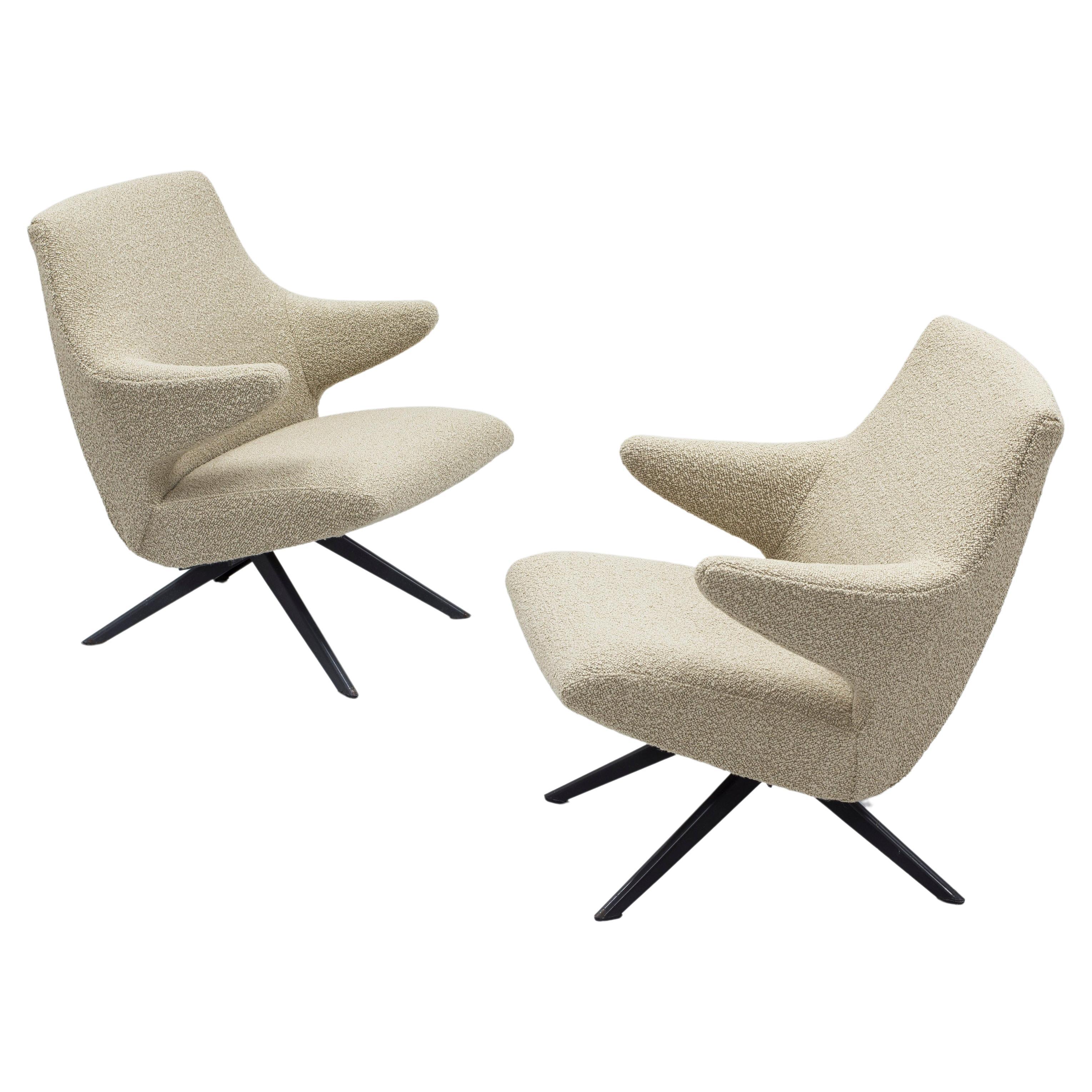 Pair of lounge chairs designed by Bengt Ruda by Nordiska Kompaniet, 1950 For Sale