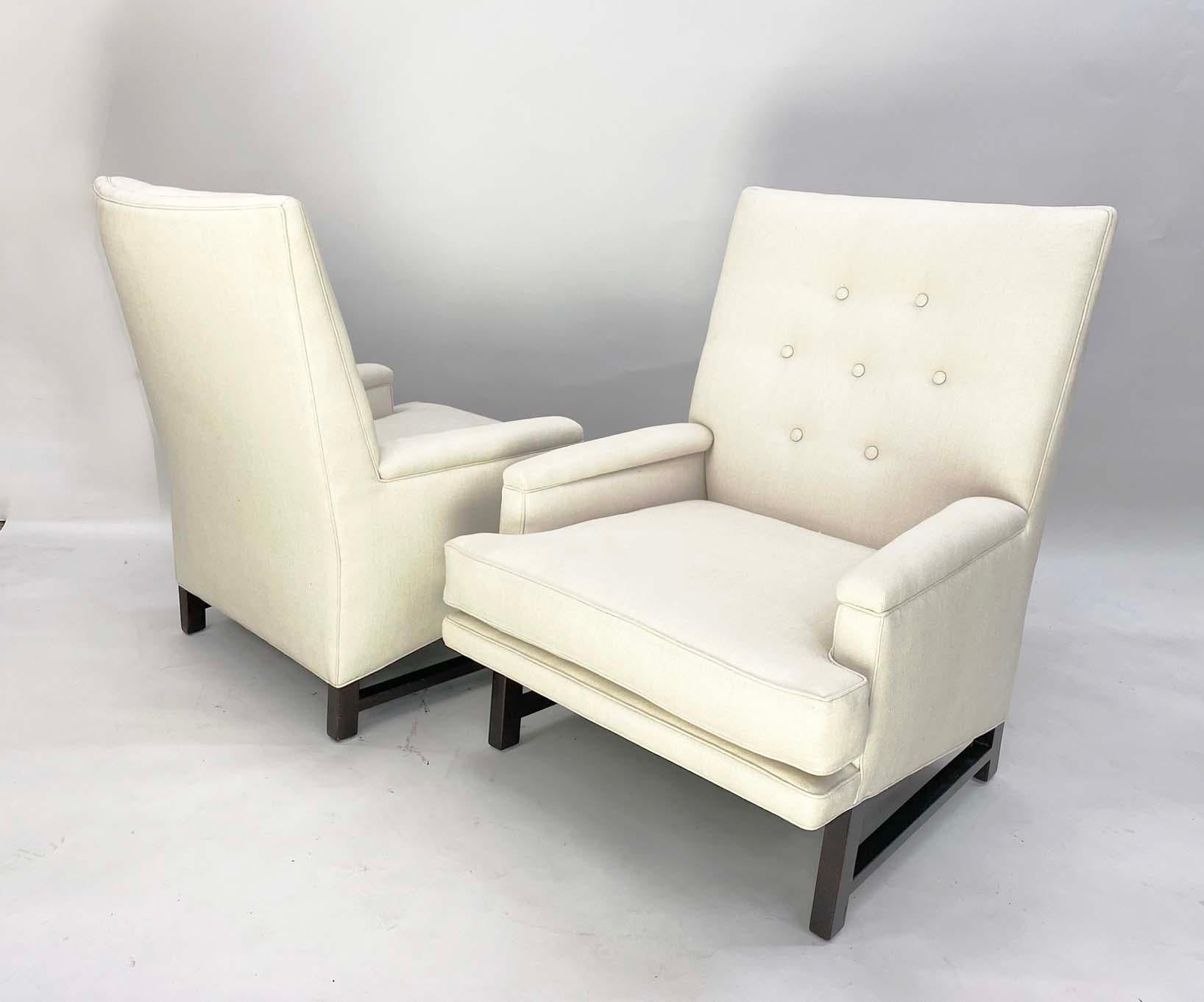Pareja de tumbonas diseñadas por Edward Wormley para Dunbar Janus Collection Estadounidense en venta