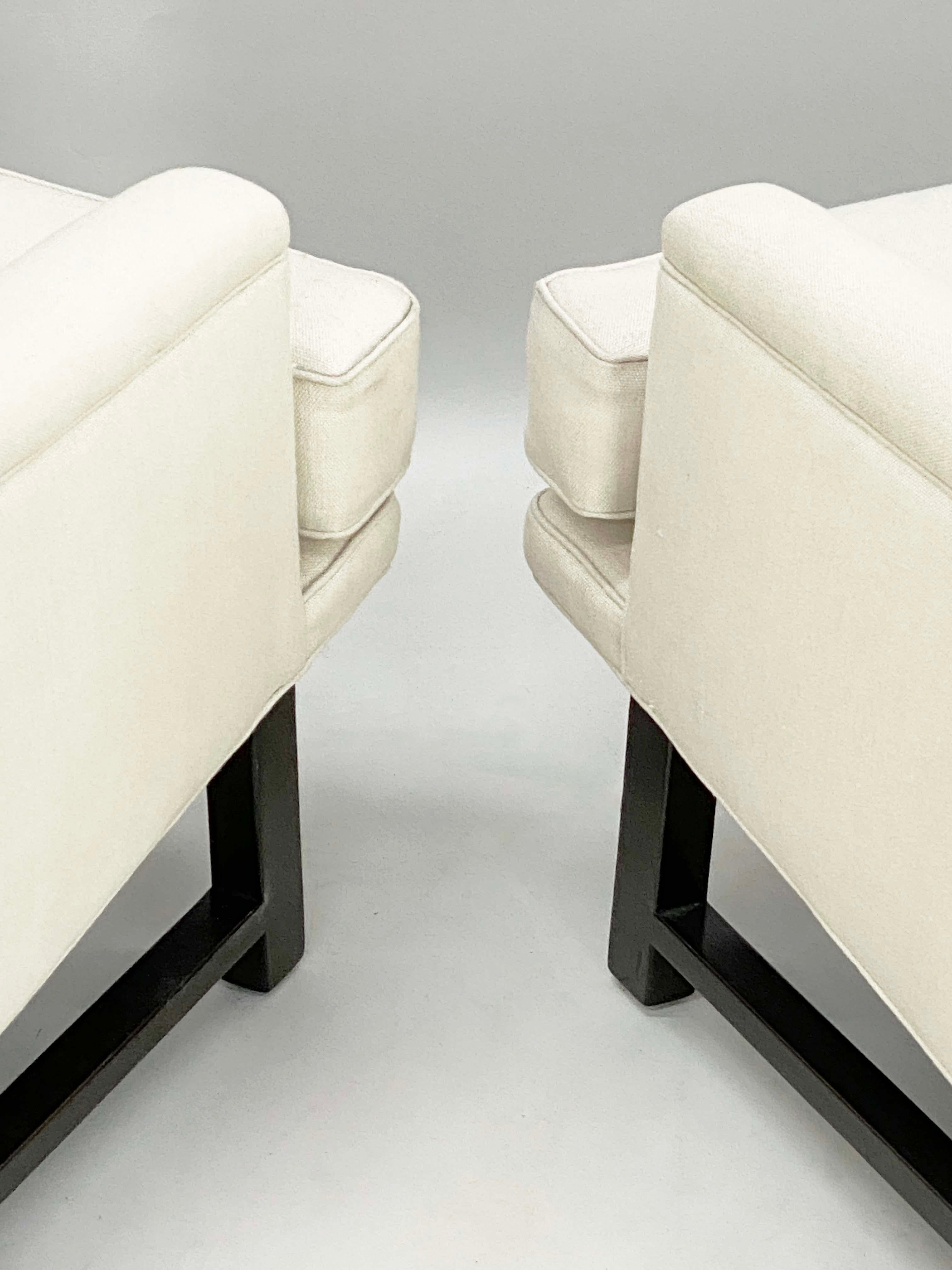 Pareja de tumbonas diseñadas por Edward Wormley para Dunbar Janus Collection siglo XX en venta