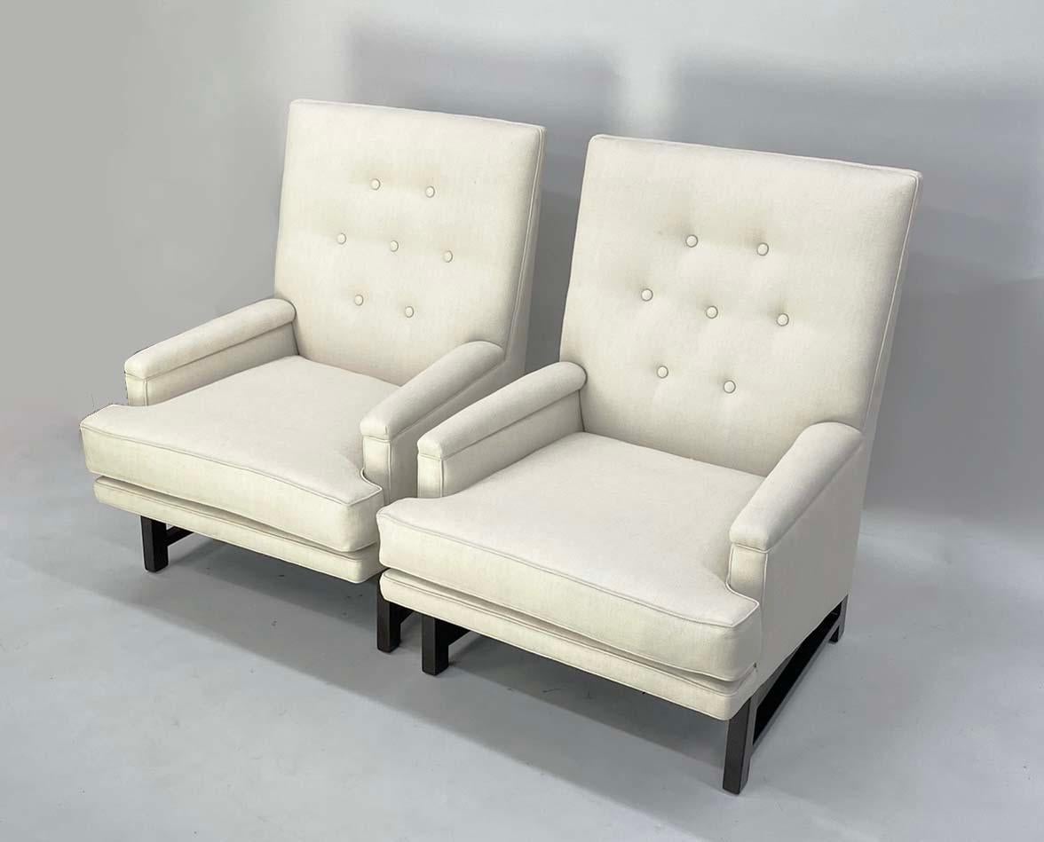 Pareja de tumbonas diseñadas por Edward Wormley para Dunbar Janus Collection en venta 2