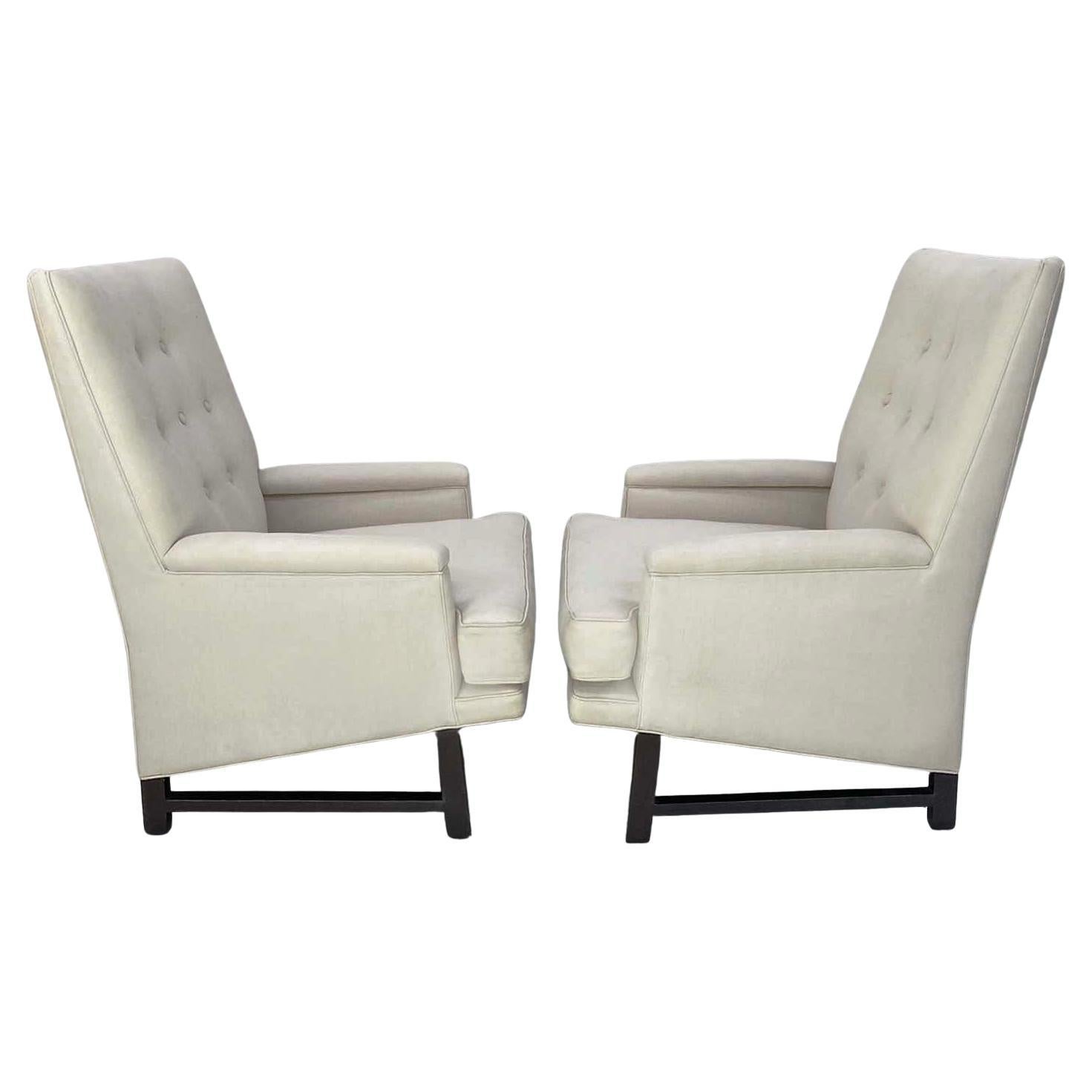 Paire de chaises longues conçues par Edward Wormley pour Dunbar Janus Collection