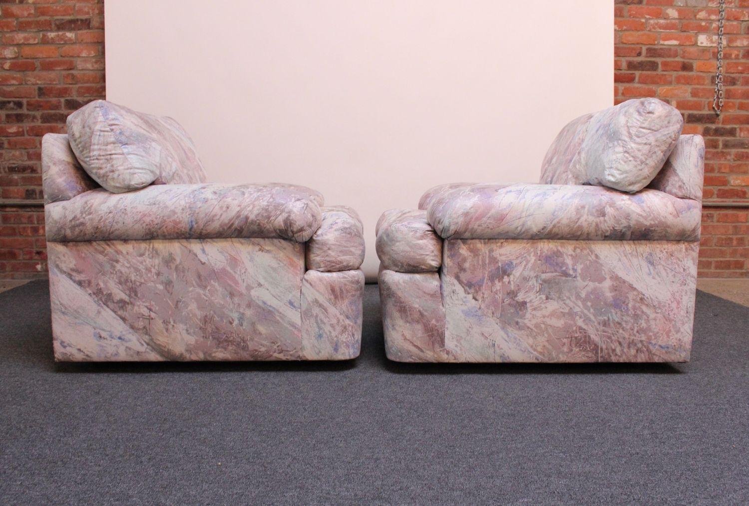 Ebonized Pair of Vintage Preview Lounge Chairs For Sale