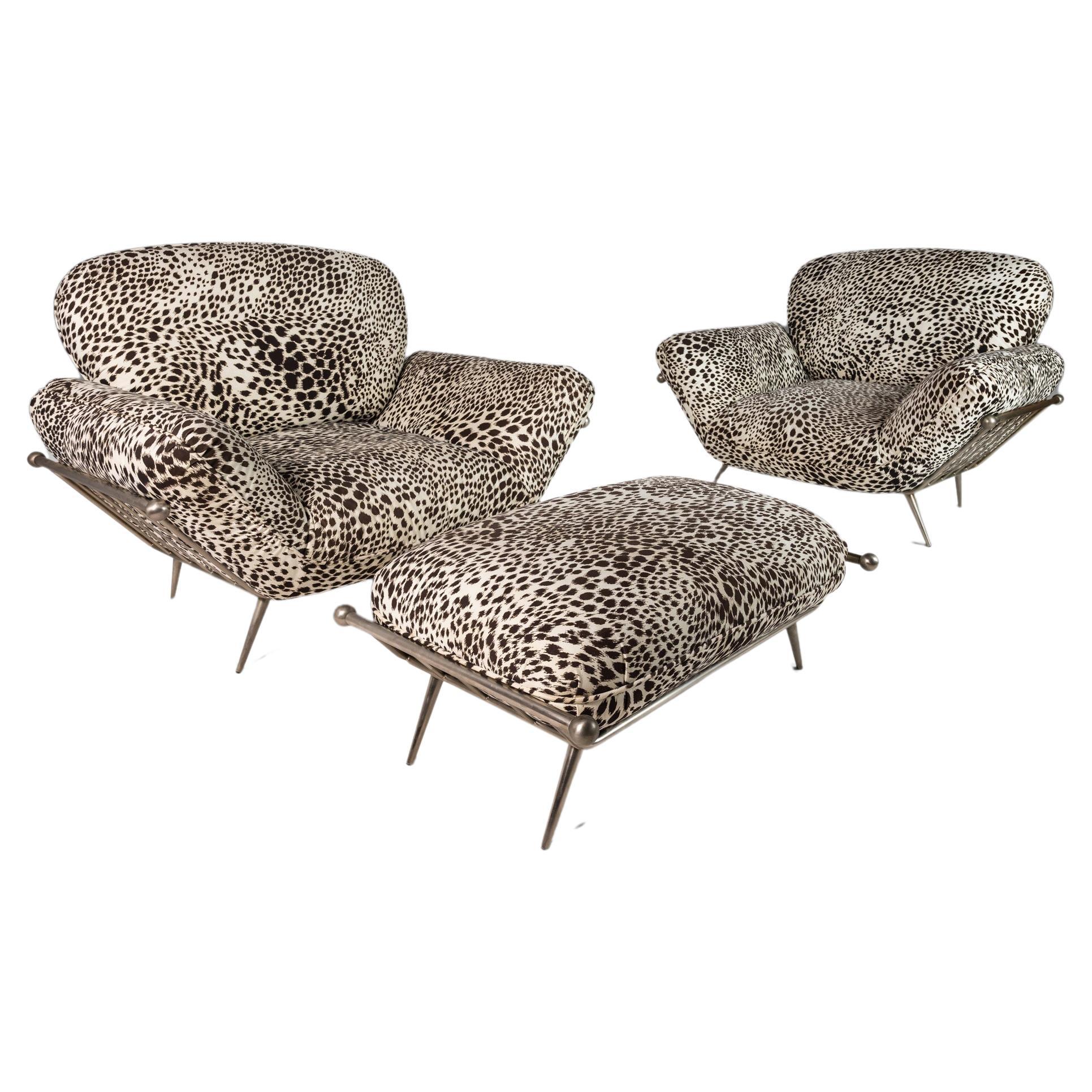Pair of Lounge Chairs for Carson's Attributed to Milo Baughman, USA, C. 1980s For Sale