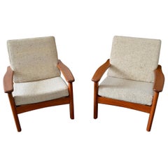 Pair of Lounge Chairs for Glostrup 1970s Danish Scandinavian Modern Pair of Lounge Chairs for Glostrup 1970s Danish Scandinavian Modern