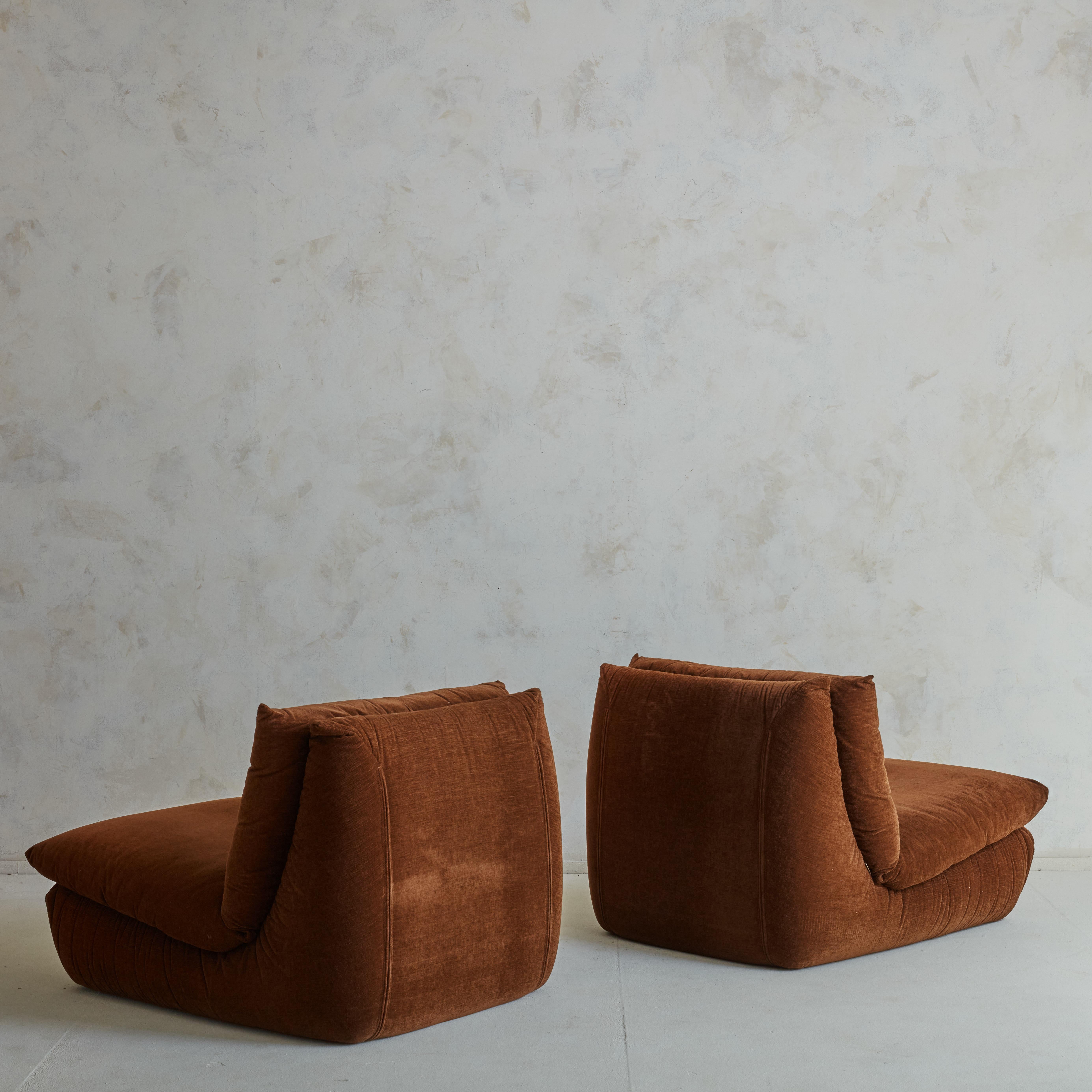 chocolate brown velvet chair