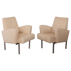 Vintage Pair of Lounge Chairs in Style of Milo Baughman for Thayer Coggin