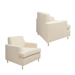 Custom Pair of Lounge Chairs in the Jean Michel Frank Manner