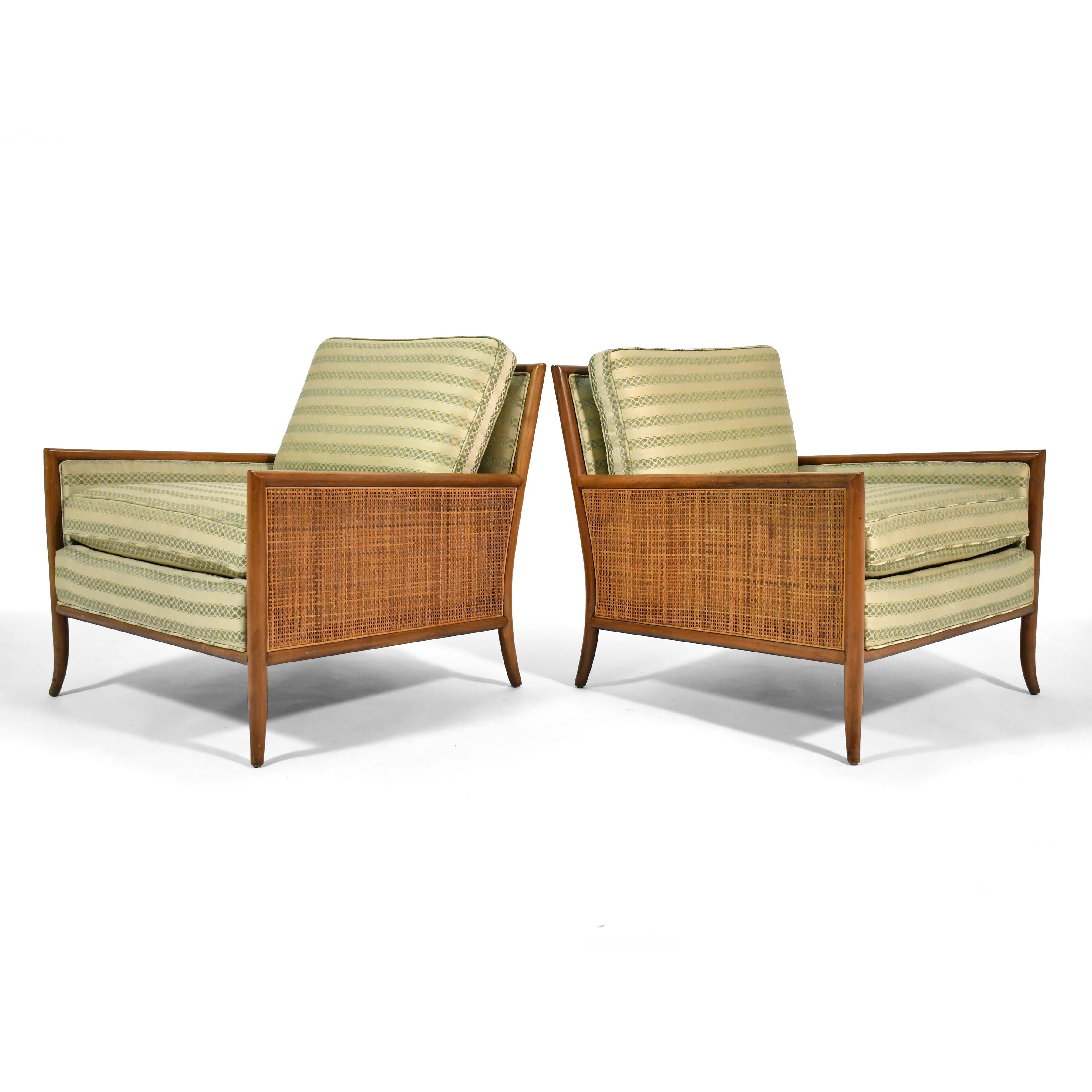 American Pair of Lounge Chairs in the Manner of T.H. Robsjohn-Gibbings For Sale