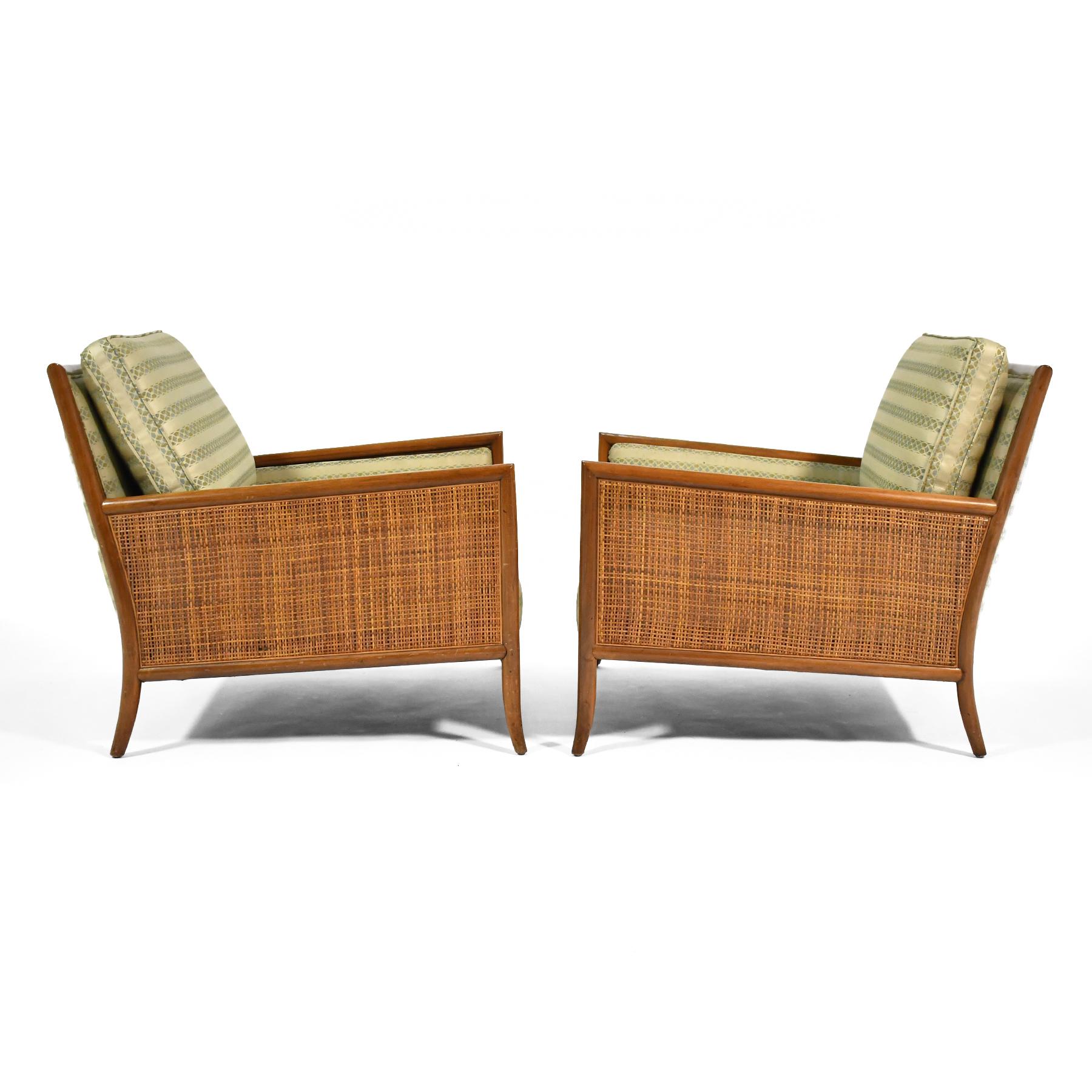 Mid-20th Century Pair of Lounge Chairs in the Manner of T.H. Robsjohn-Gibbings For Sale